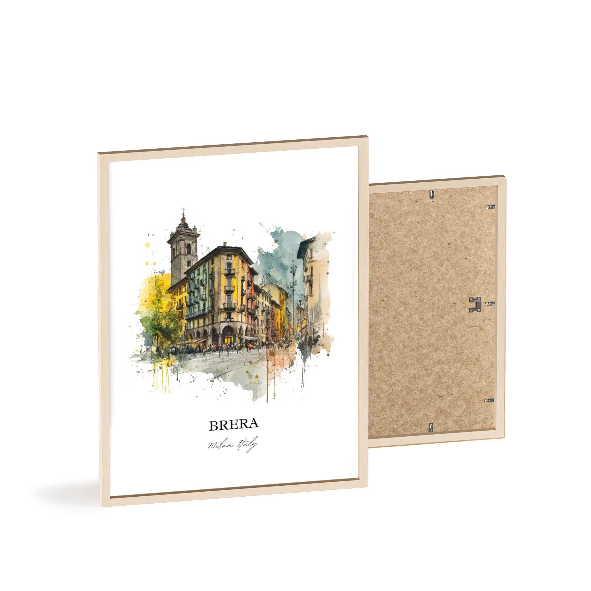 Brera, Milan Italy – Watercolor Art Print - Image 4