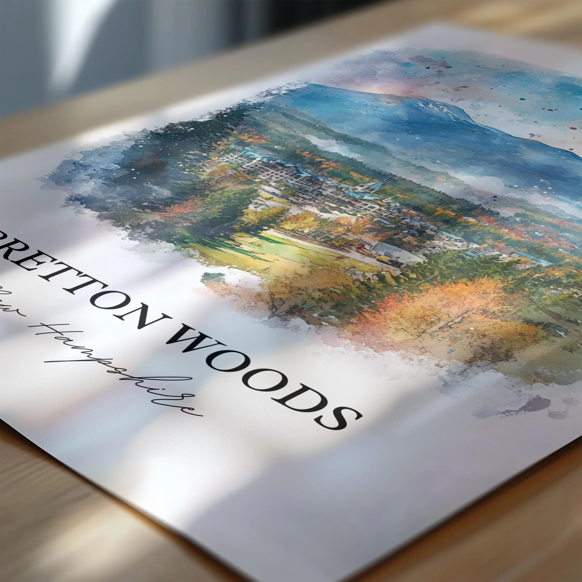 Bretton Woods, NH, USA – Watercolor Art Print - Image 2