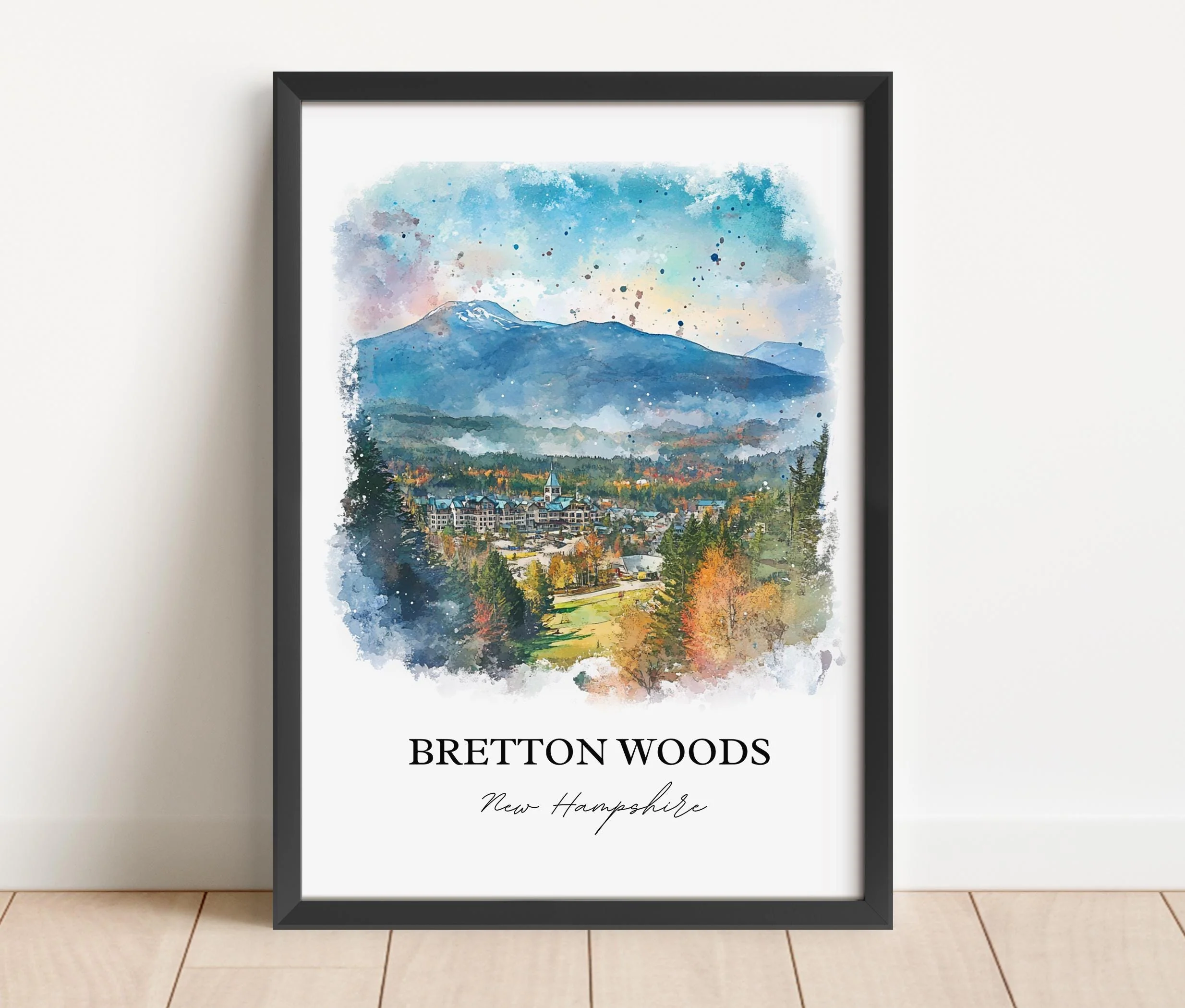 Bretton Woods, NH, USA – Watercolor Art Print - Image 3