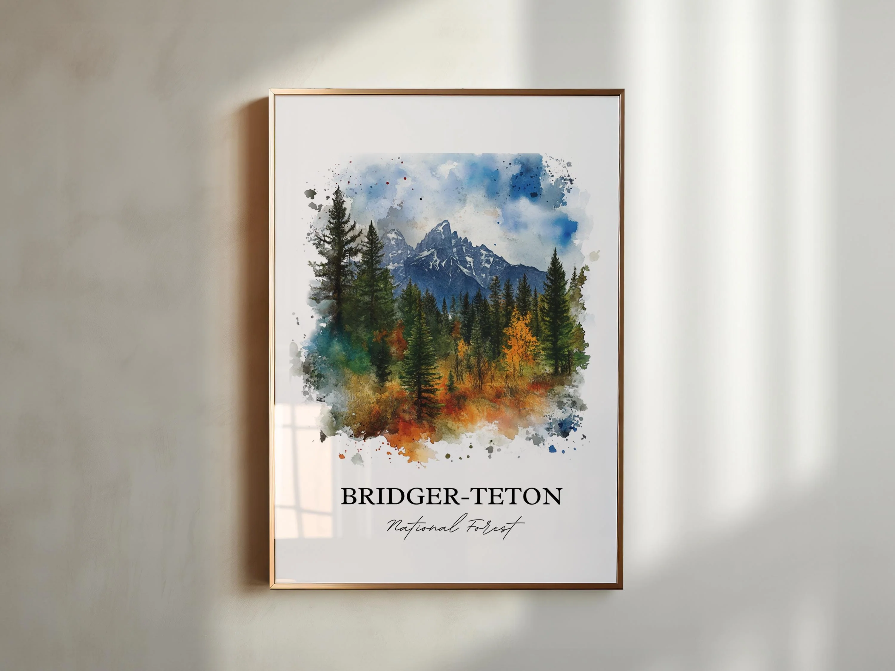Bridger-Teton, Wyoming, USA – Watercolor Art Print - Image 5