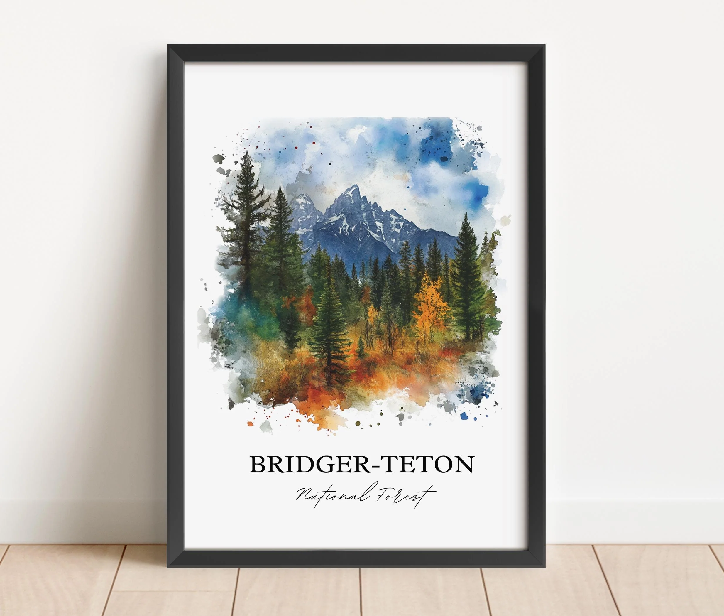 Bridger-Teton, Wyoming, USA – Watercolor Art Print - Image 6