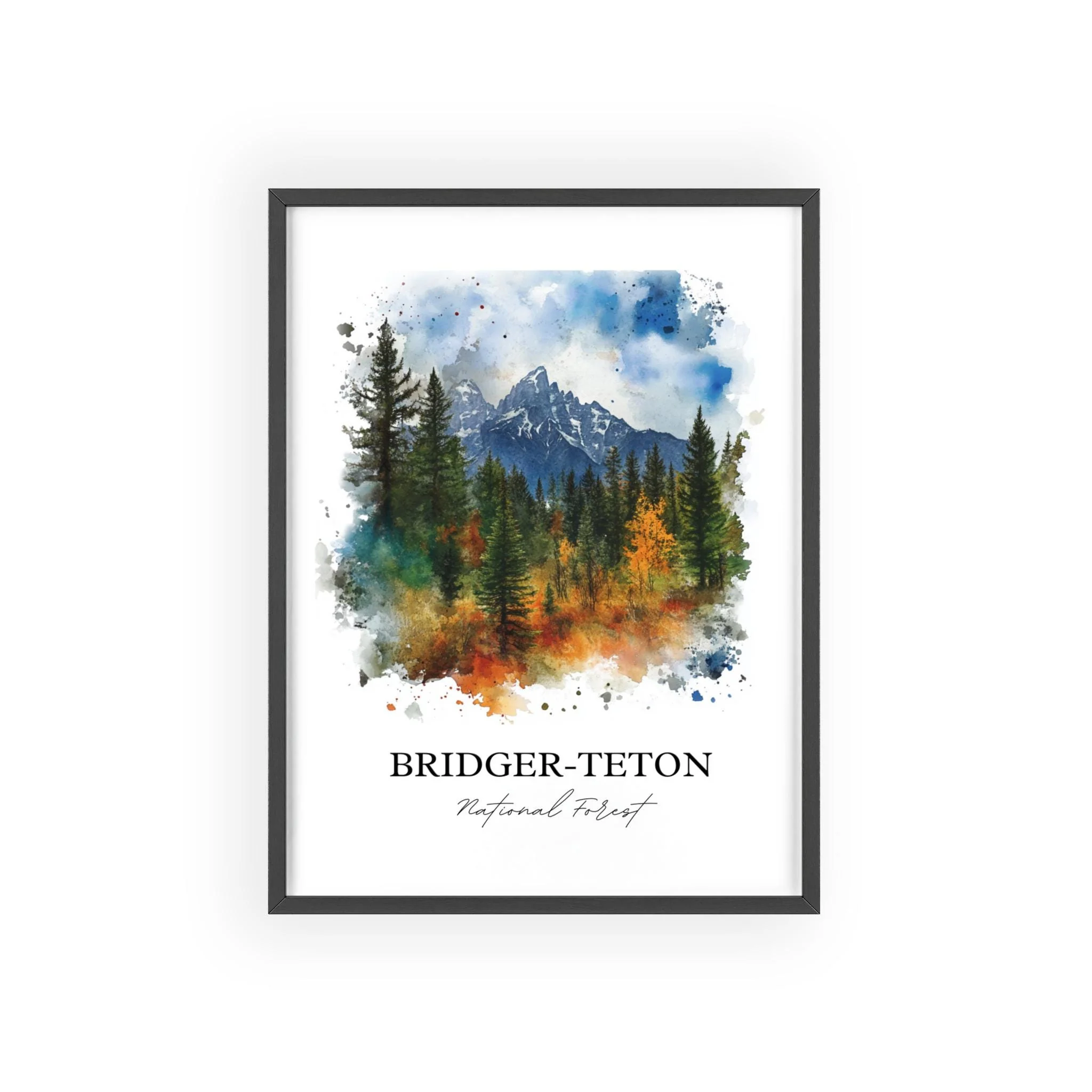 Bridger-Teton, Wyoming, USA – Watercolor Art Print - Image 7