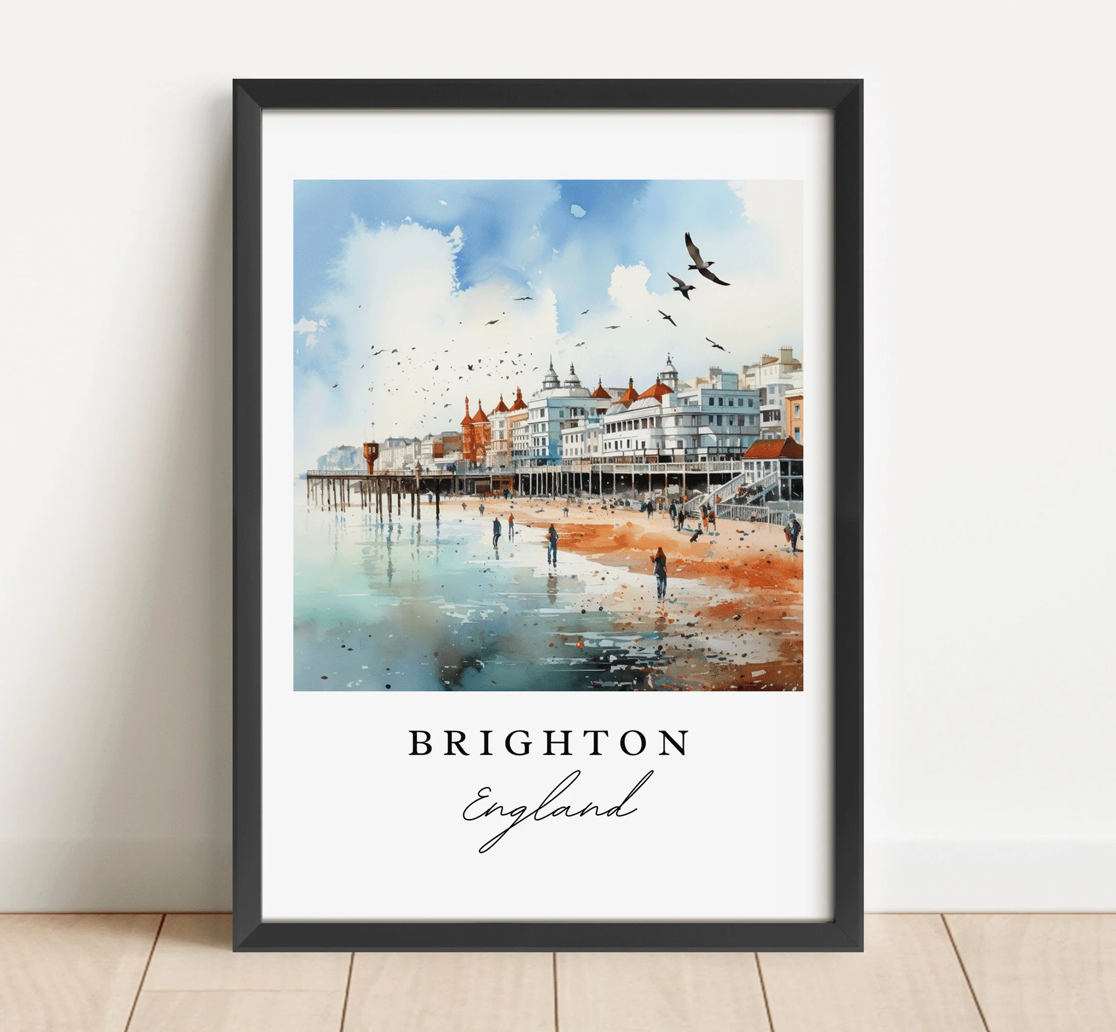 Brighton, England – Watercolor Art Print