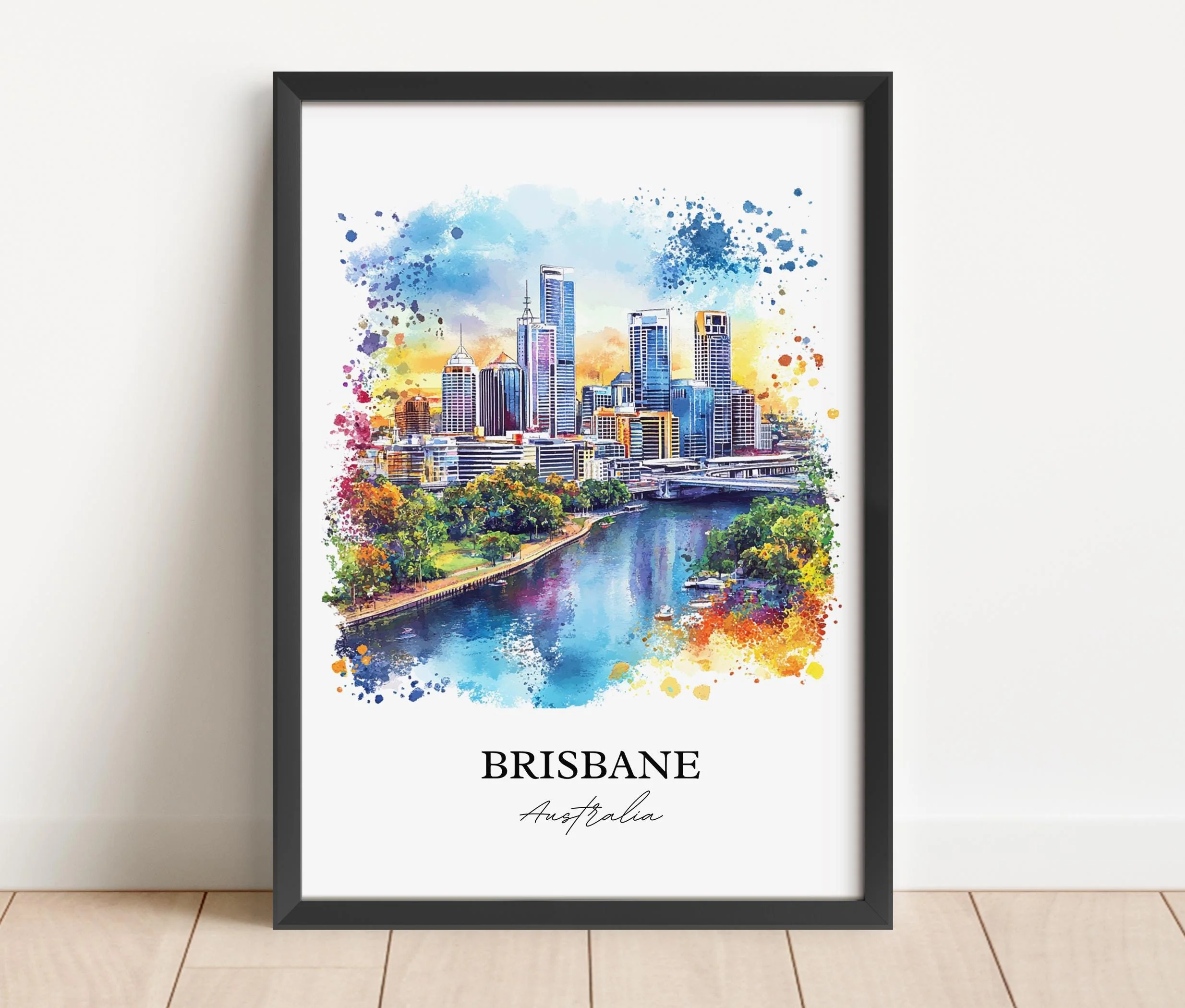 Brisbane, Australia – Watercolor Art Print - Image 5