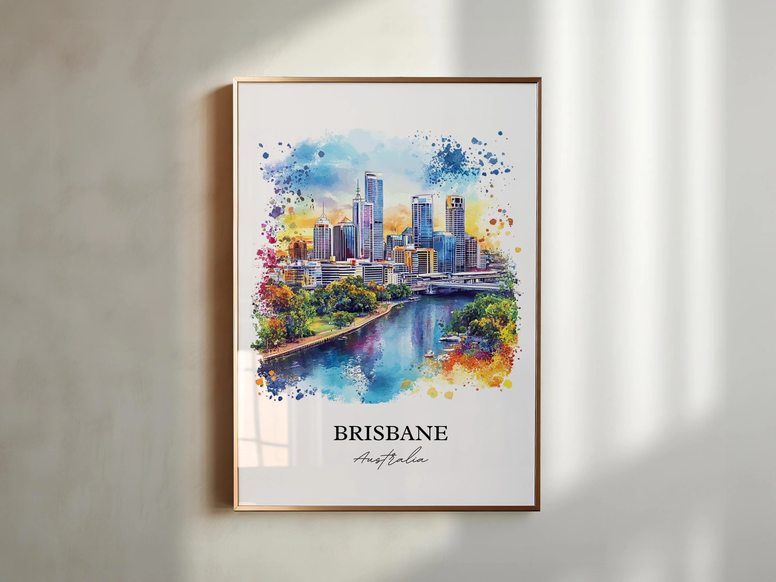 Brisbane, Australia – Watercolor Art Print - Image 6