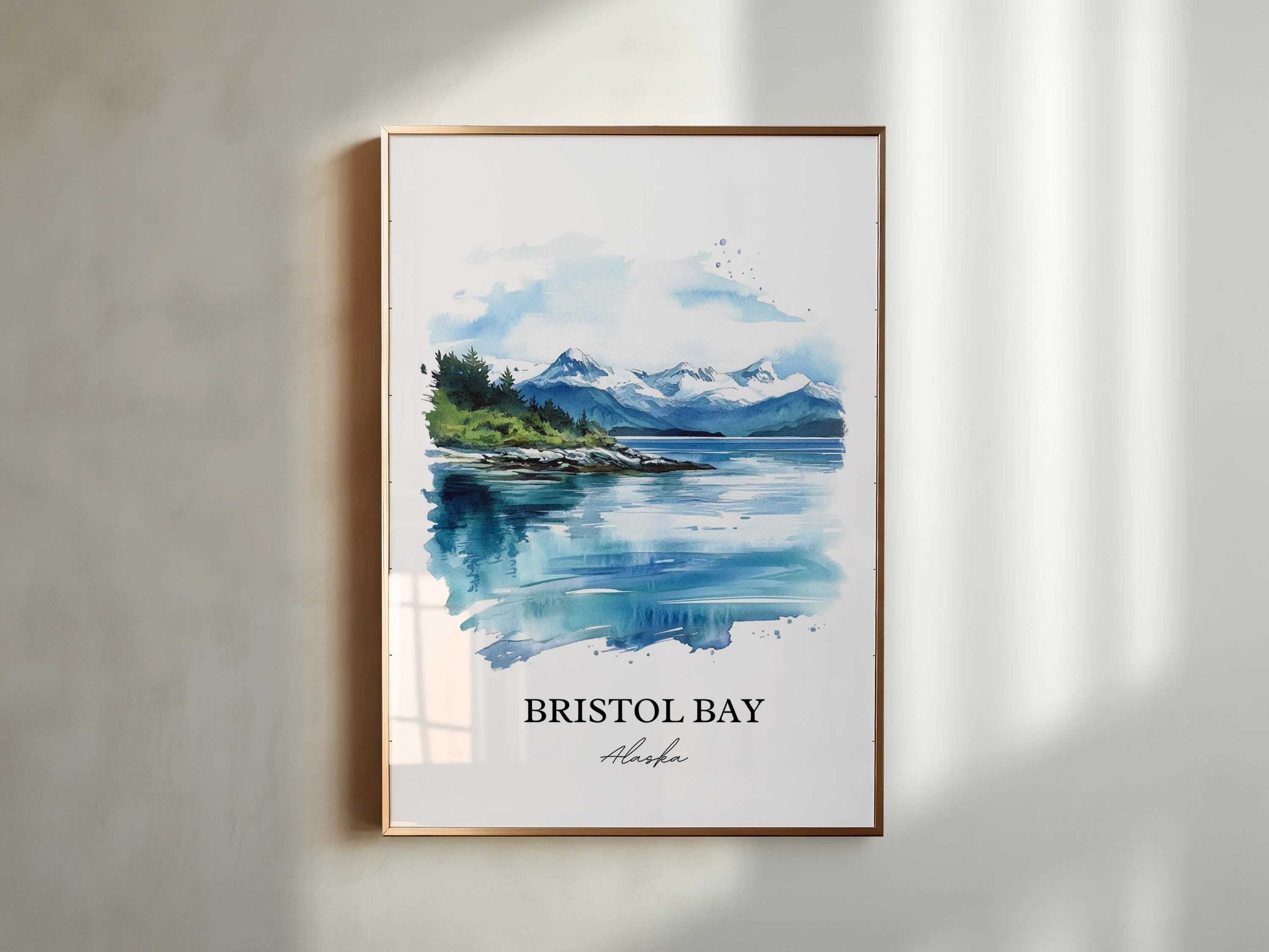 Bristol Bay, Alaska – Watercolor Art Print - Image 3