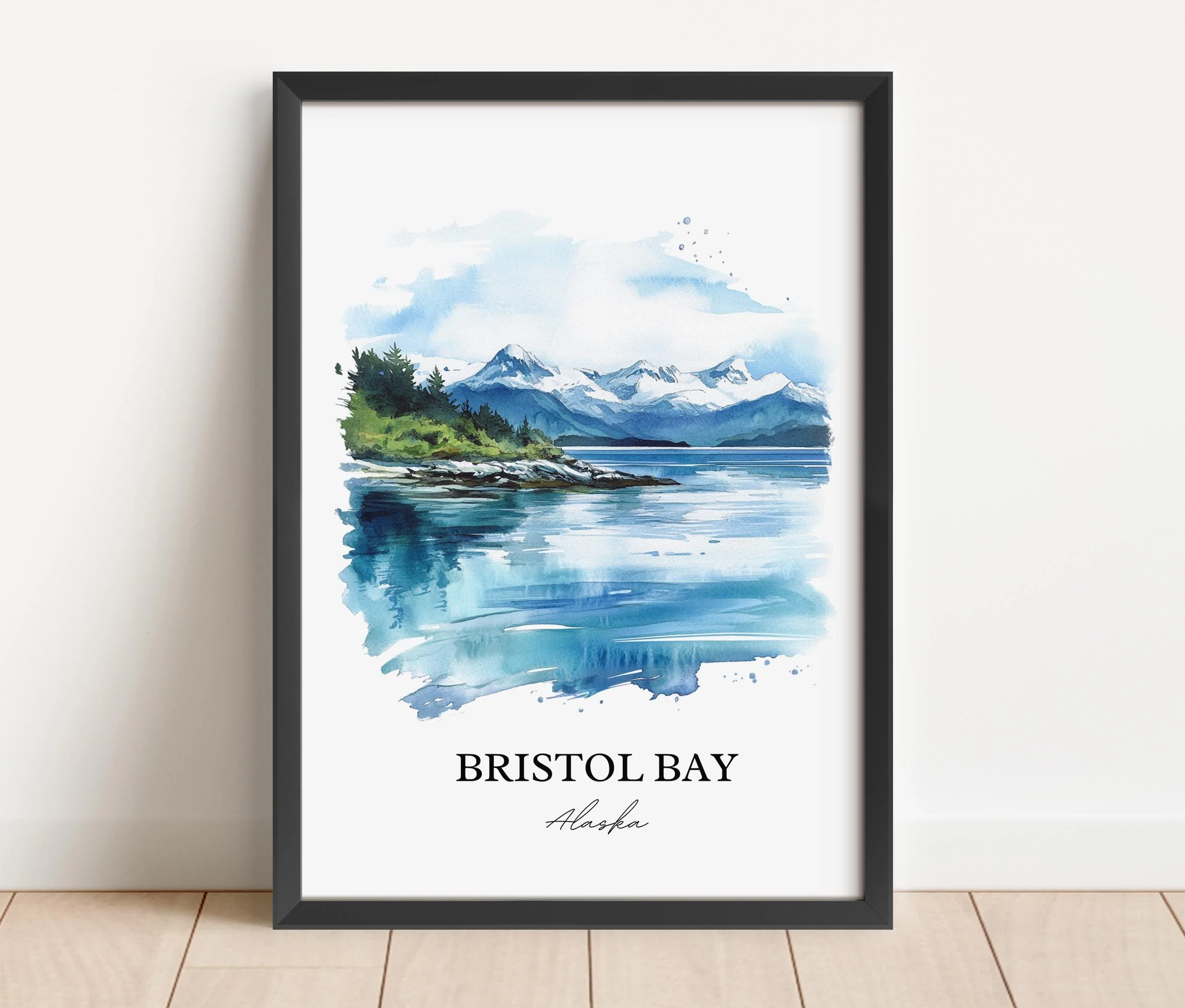 Bristol Bay, Alaska – Watercolor Art Print - Image 4