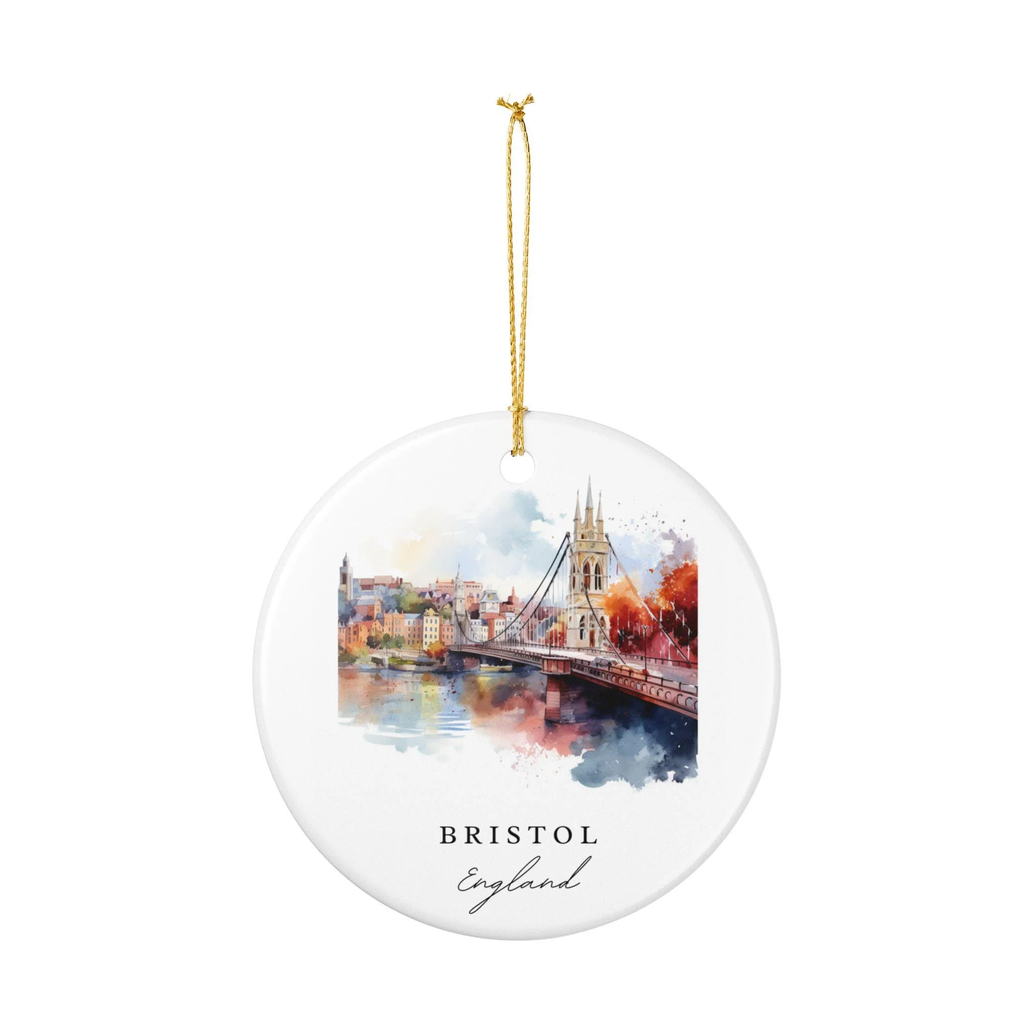 Bristol England Ornament: Unique Bristol England Souvenir, England Xmas Decor, and Authentic Bristol England Gift - Image 2