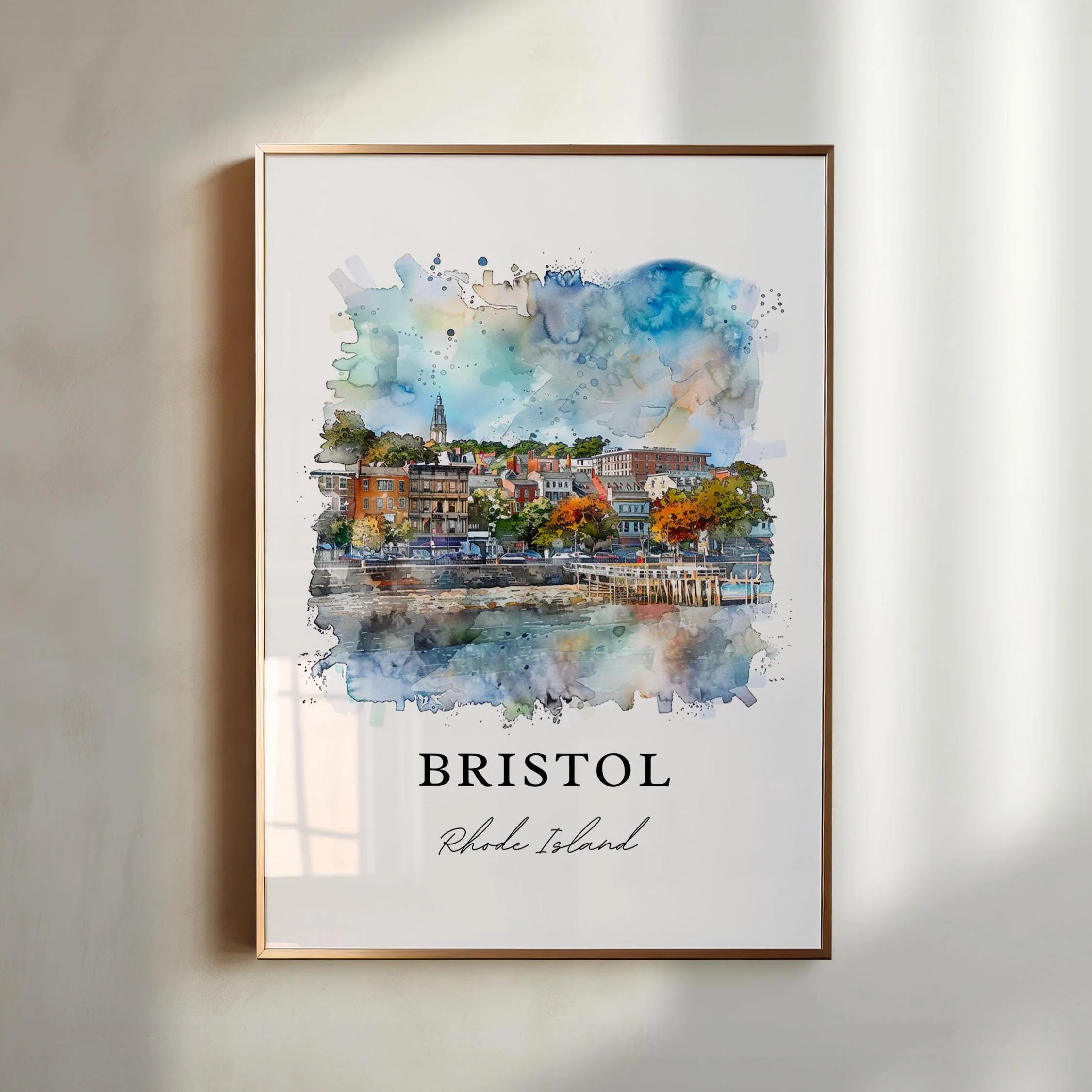 Bristol, Rhode Island, Rhode Island – Watercolor Art Print