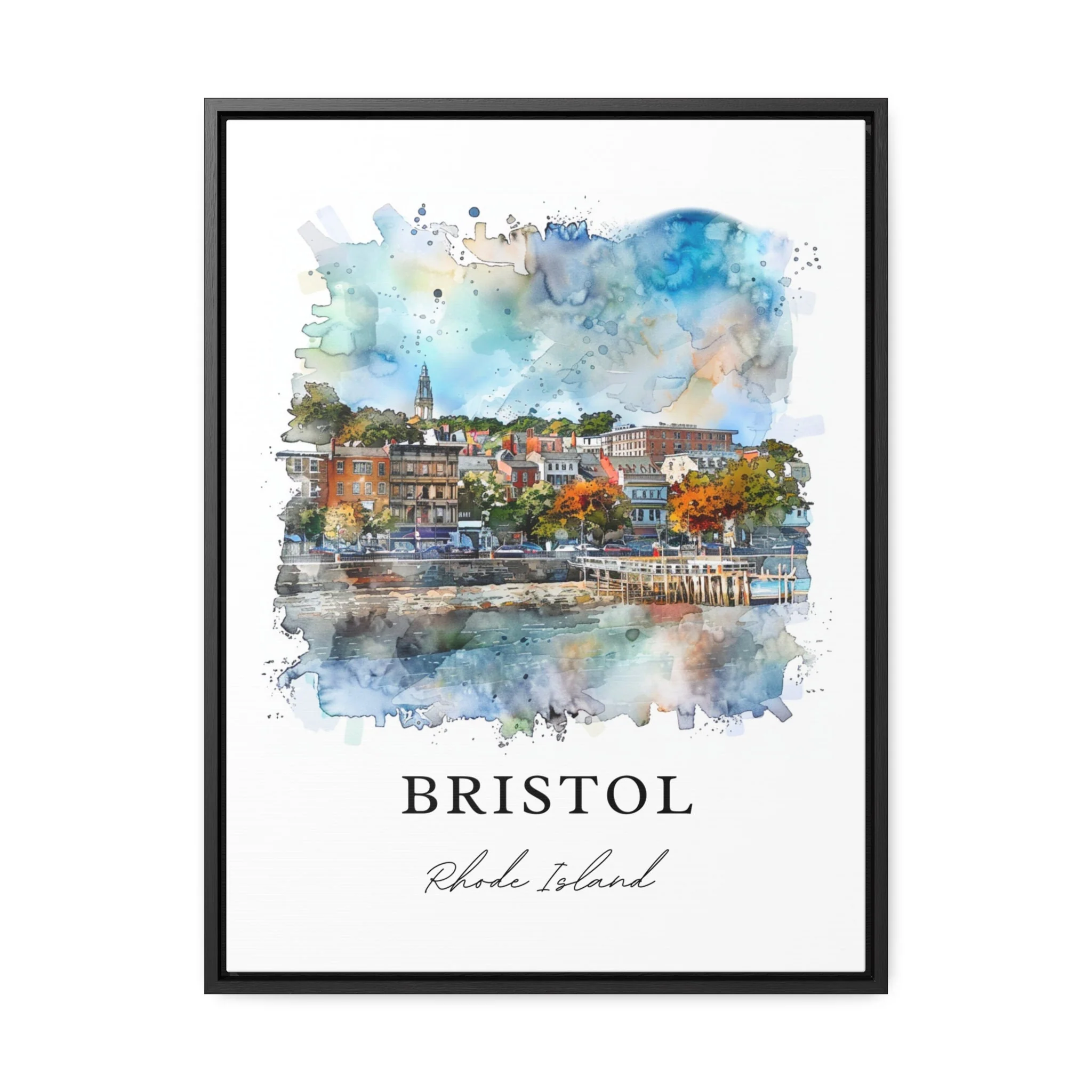Bristol, Rhode Island, Rhode Island – Watercolor Art Print - Image 5
