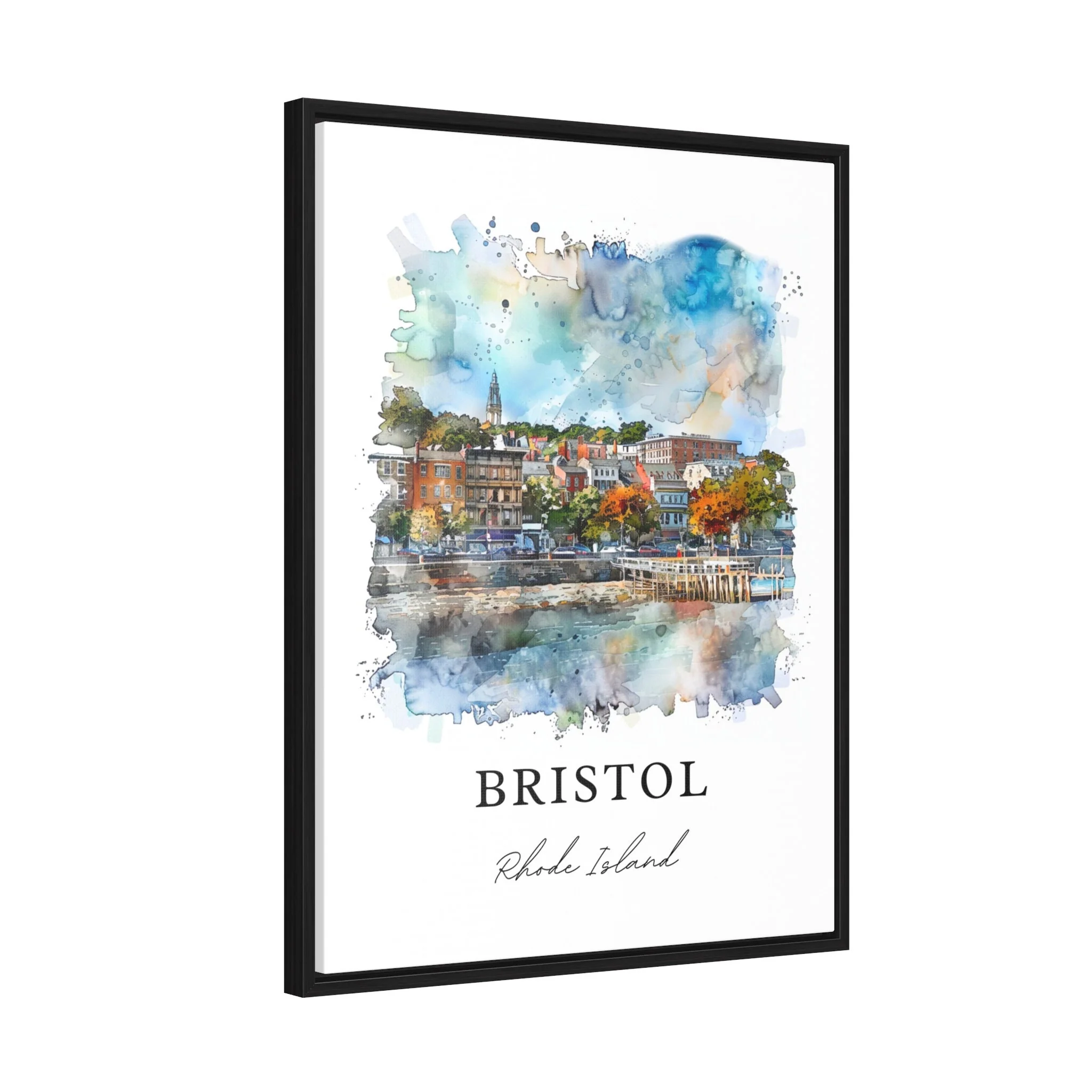 Bristol, Rhode Island, Rhode Island – Watercolor Art Print - Image 6