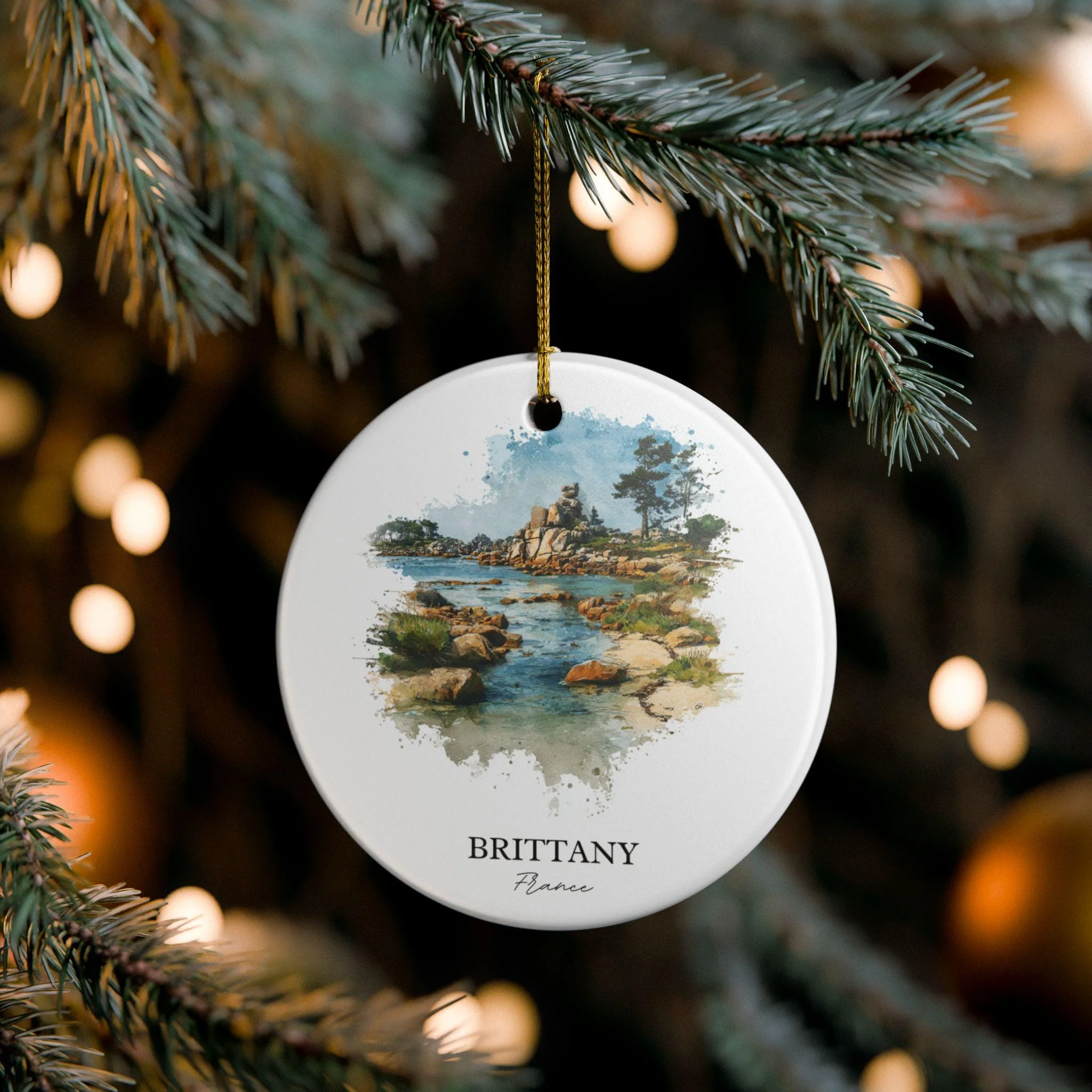 Brittany France Ornament: Unique Brittany France Souvenir, France Xmas Decor, and Authentic Brittany Region Gift - Image 4