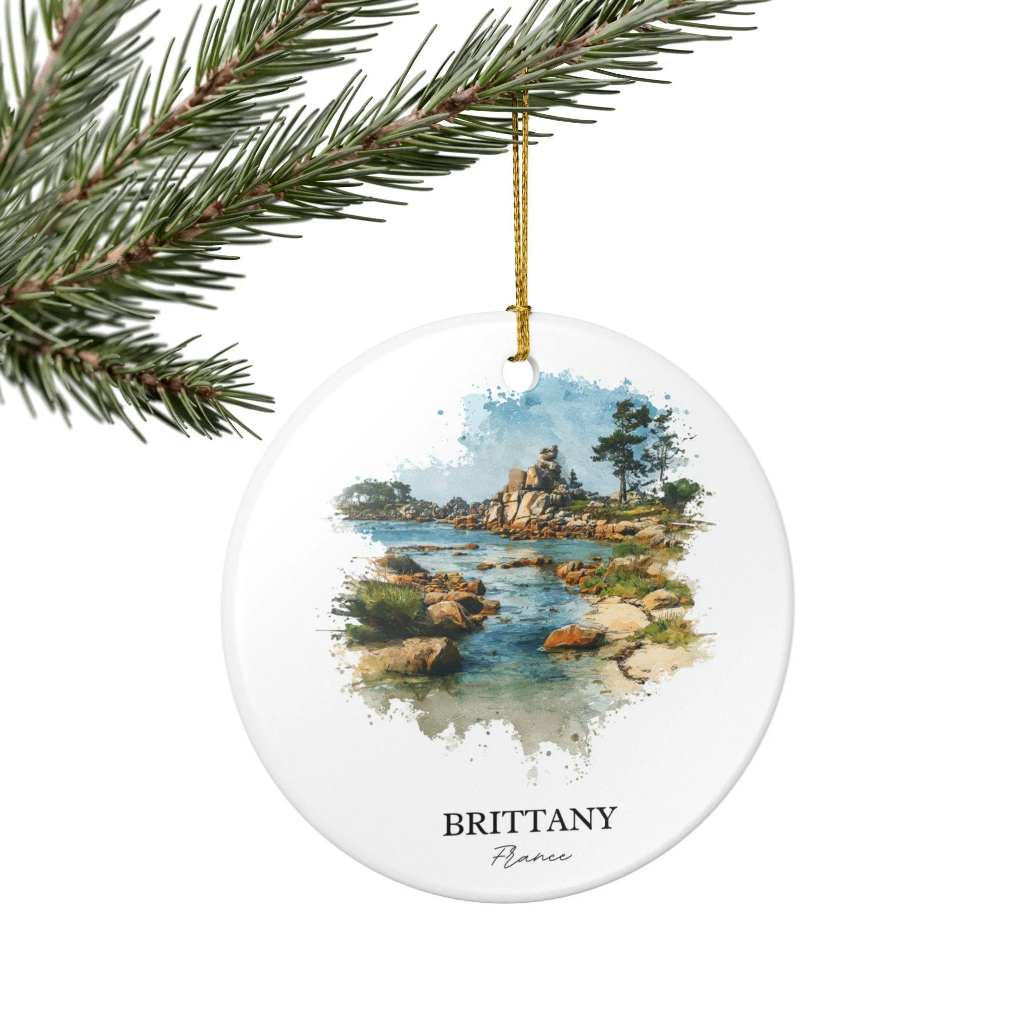 Brittany France Ornament: Unique Brittany France Souvenir, France Xmas Decor, and Authentic Brittany Region Gift - Image 5