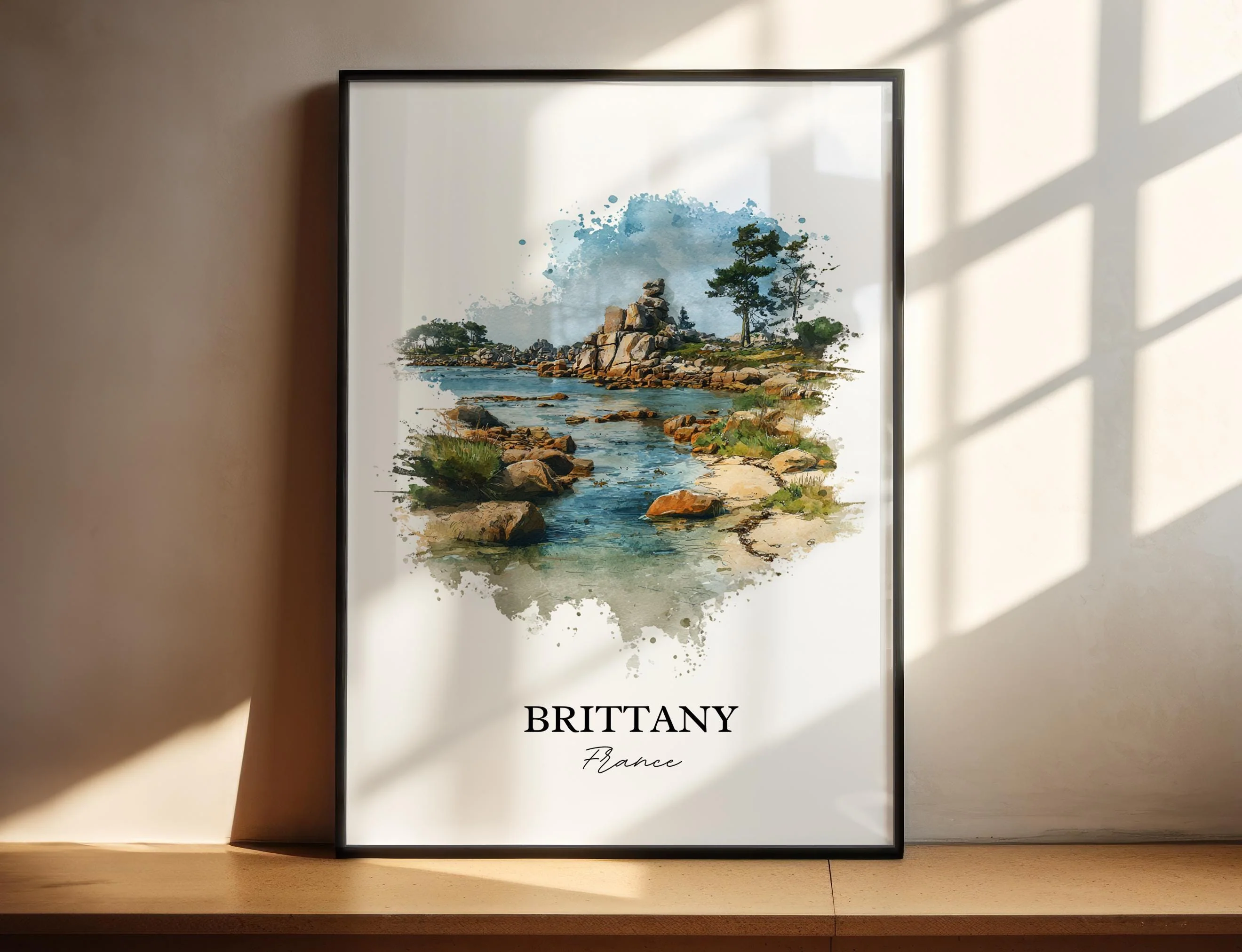 Brittany, France – Watercolor Art Print