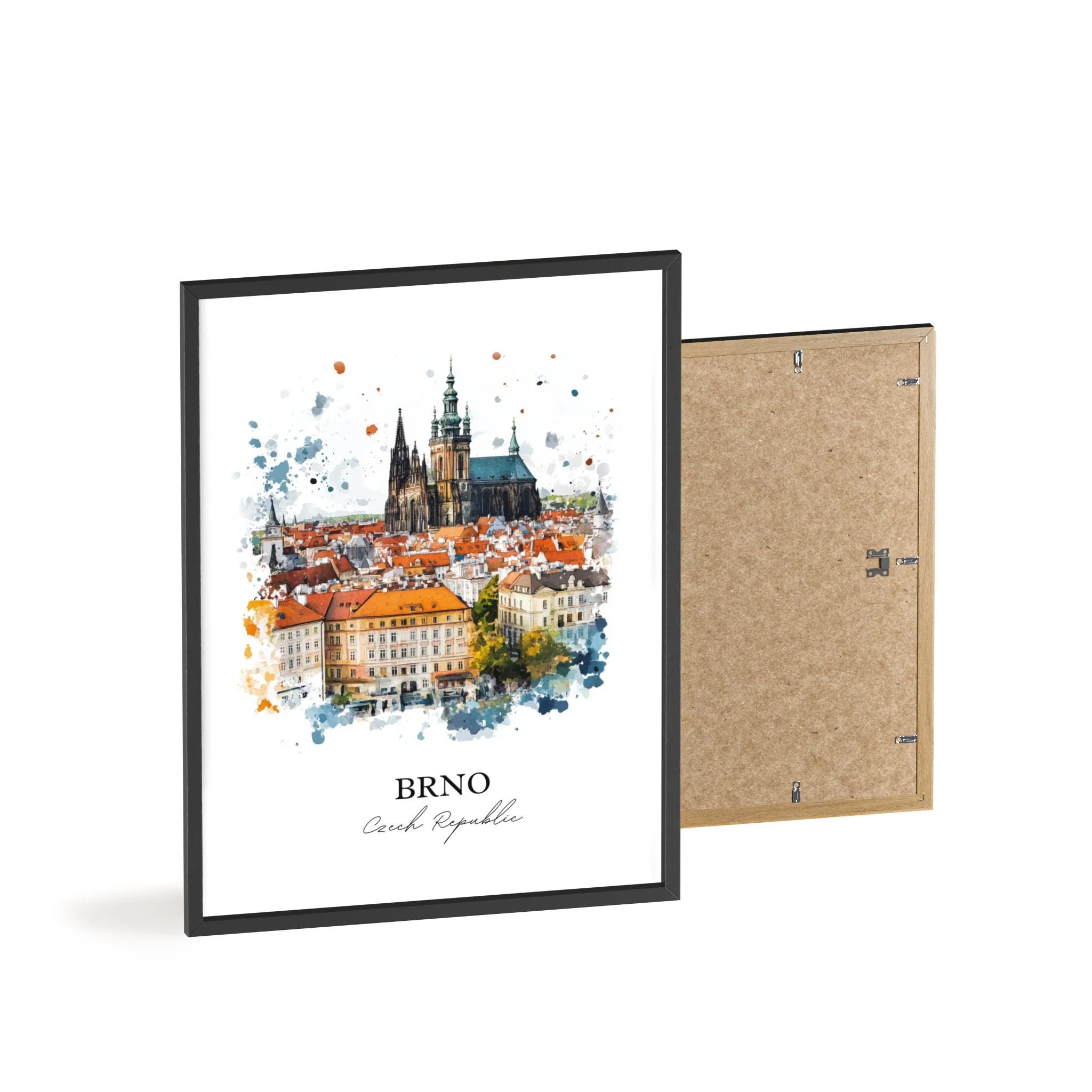 Brno, Czech Republic – Watercolor Art Print - Image 8