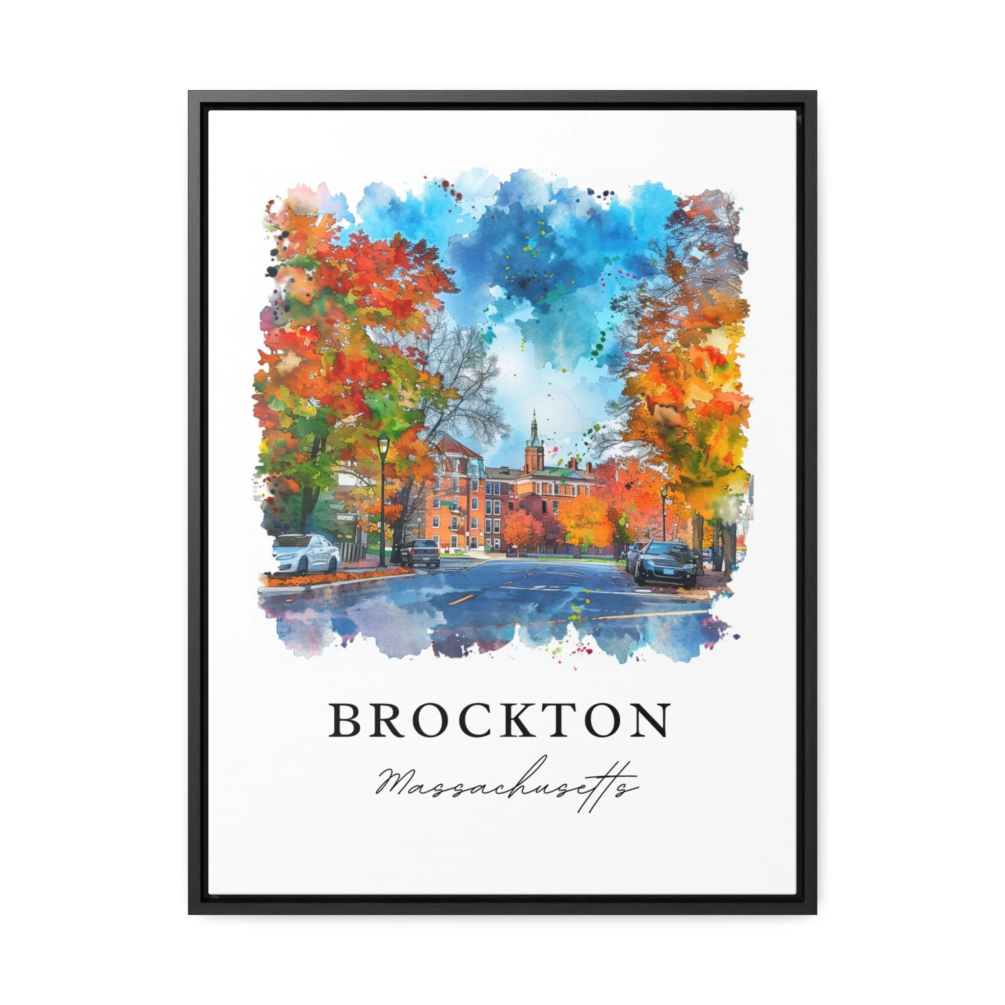 Brockton, Massachusetts, Massachusetts – Watercolor Art Print - Image 6