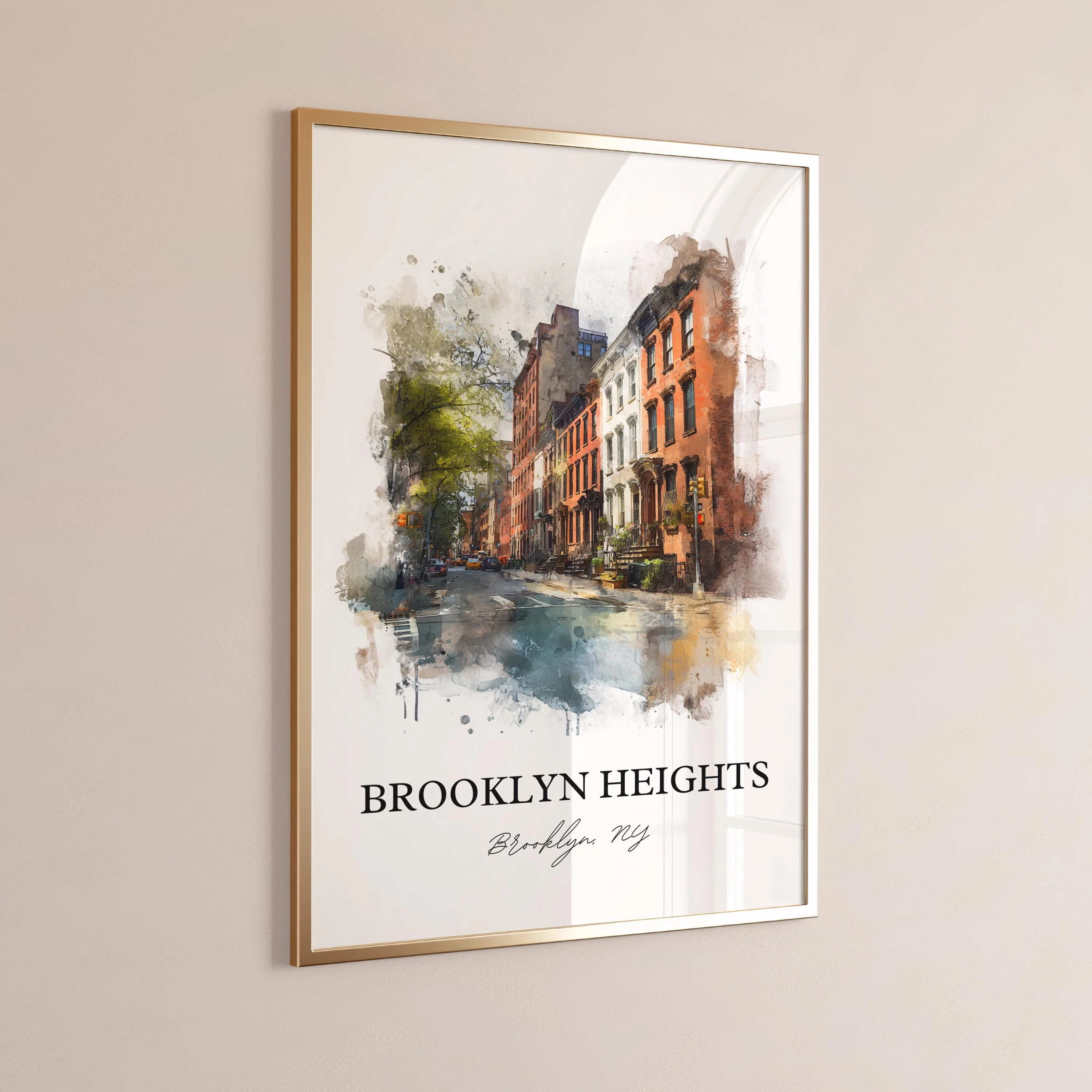 Brooklyn Heights, NY – Watercolor Art Print - Image 4