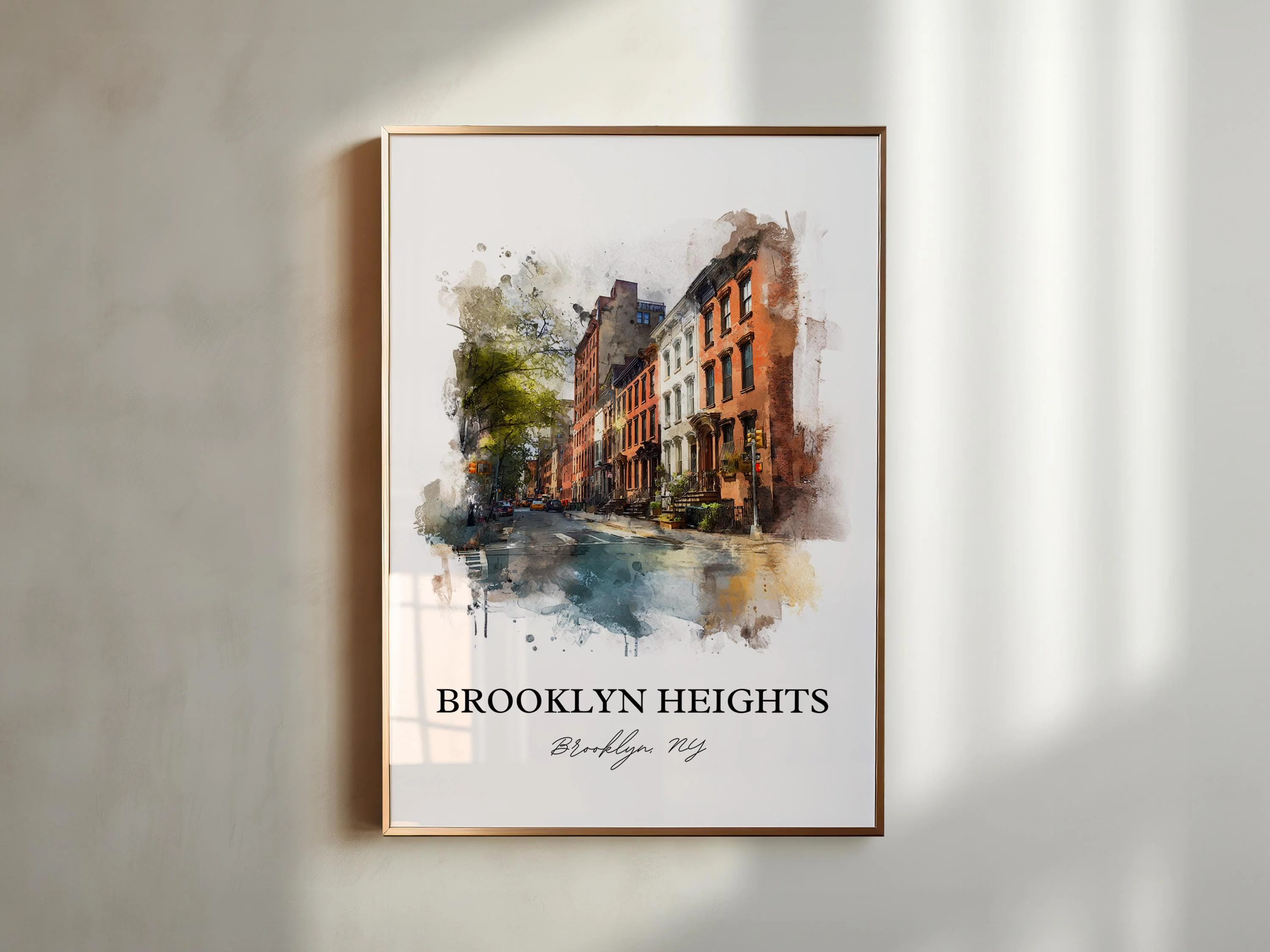 Brooklyn Heights, NY – Watercolor Art Print - Image 5