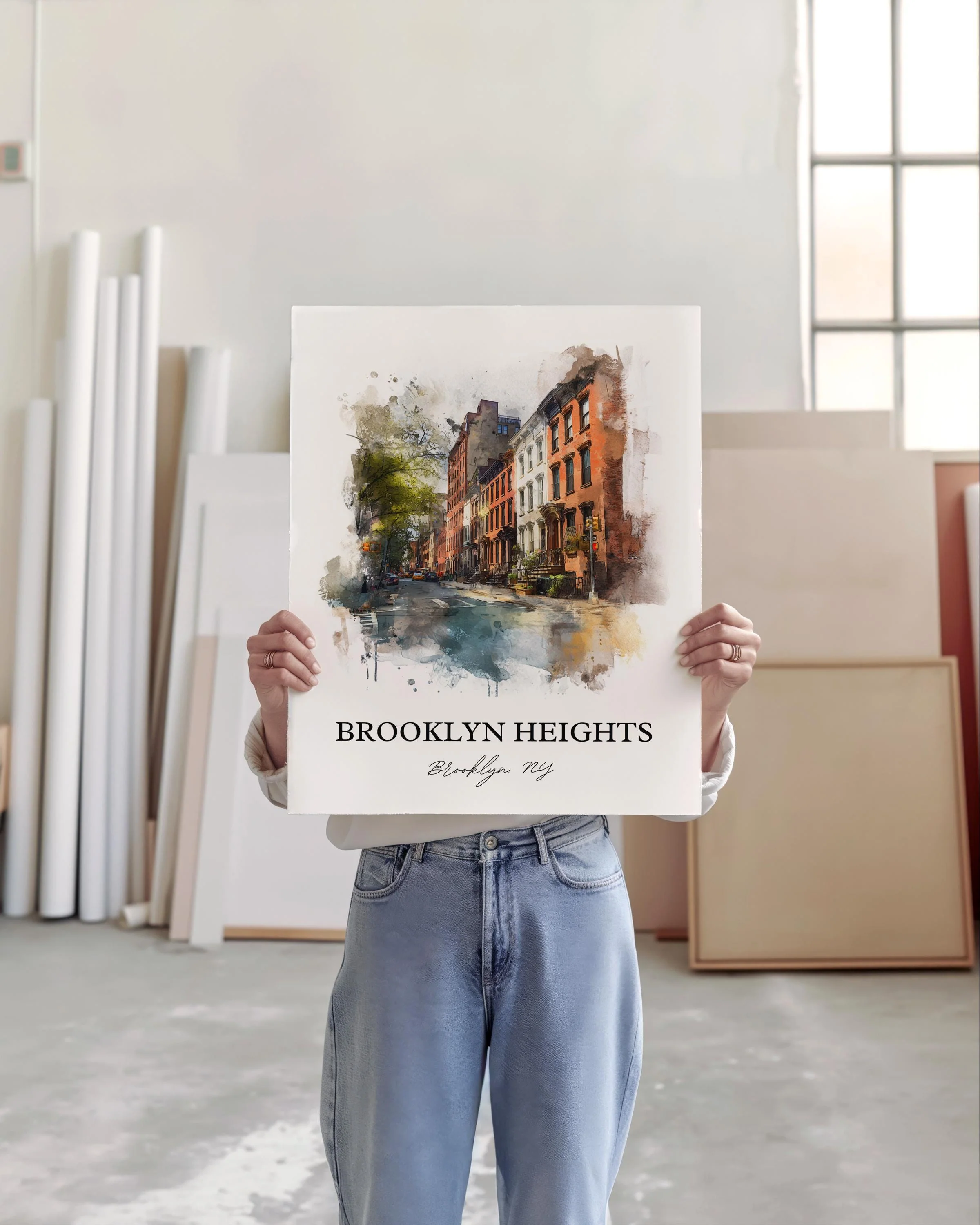 Brooklyn Heights, NY – Watercolor Art Print - Image 7