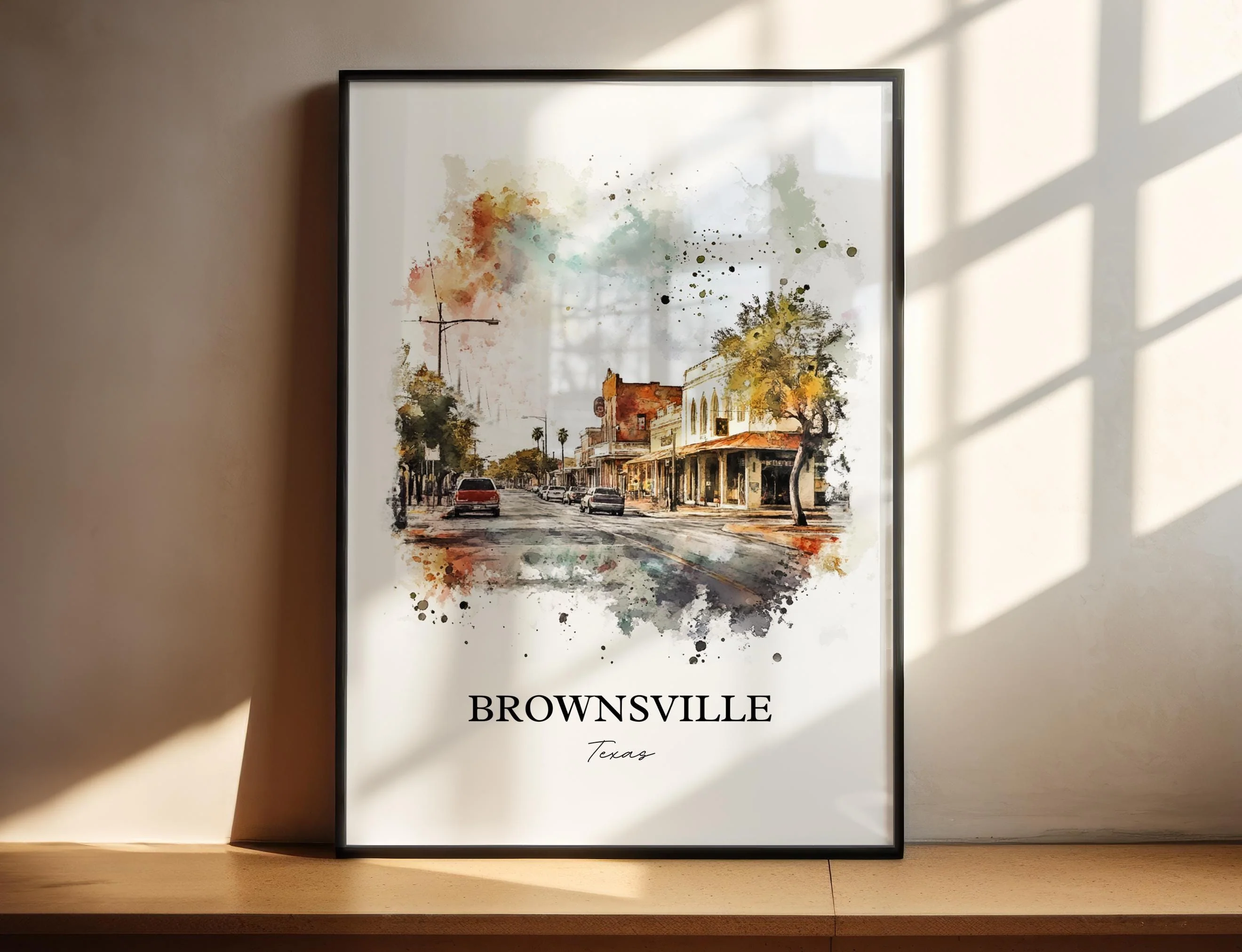 Brownsville, Texas – Watercolor Art Print