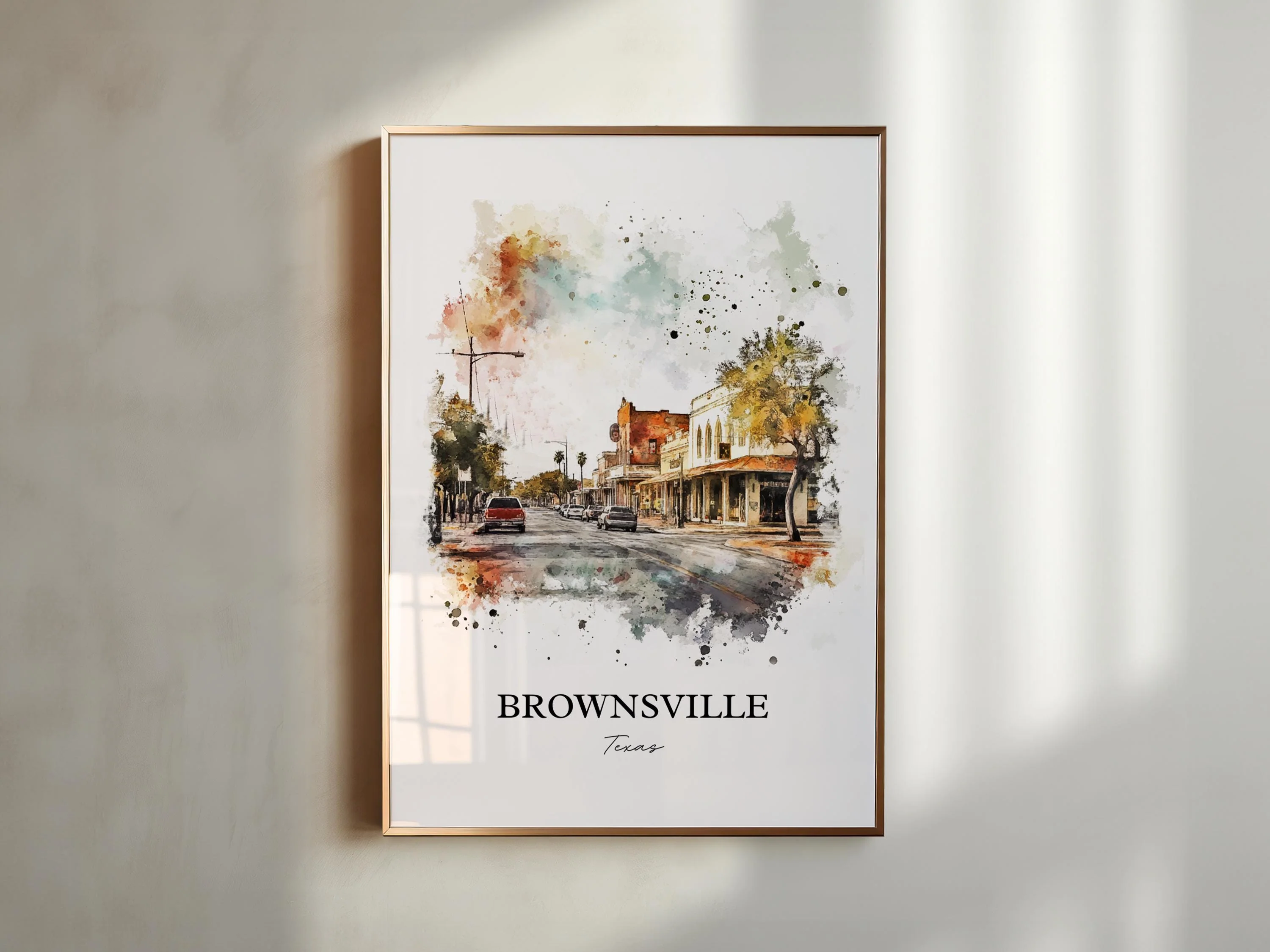 Brownsville, Texas – Watercolor Art Print - Image 5