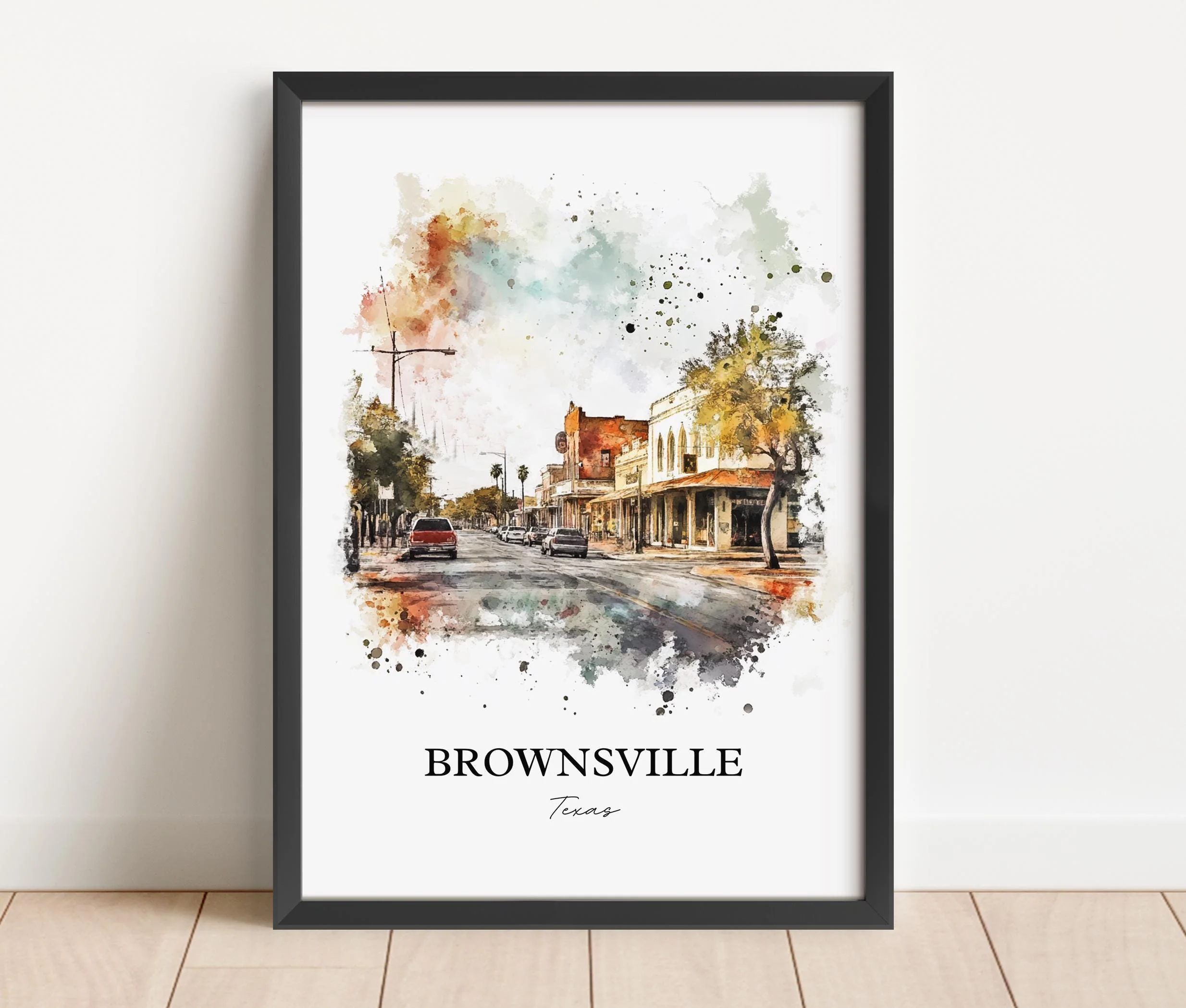Brownsville, Texas – Watercolor Art Print - Image 6