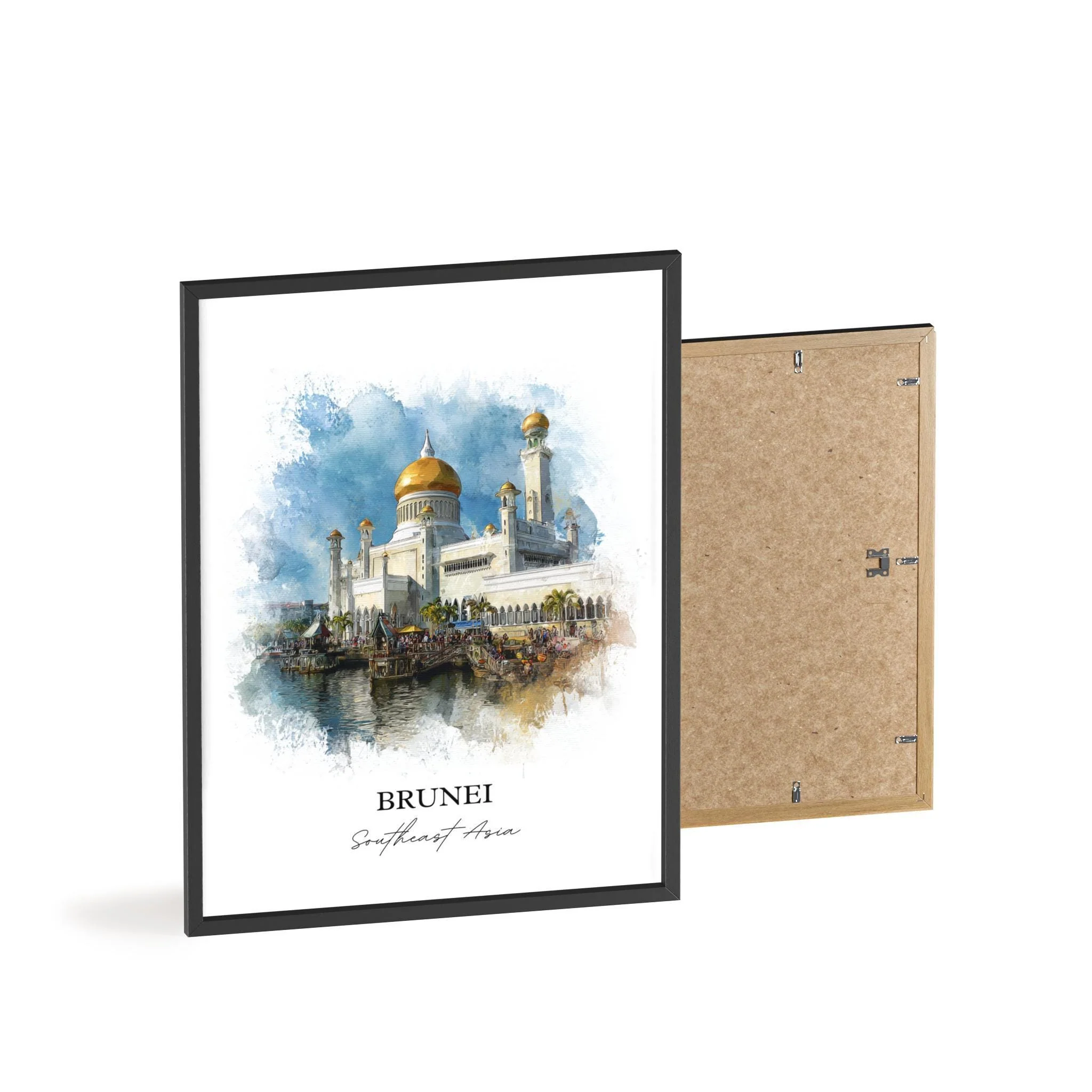 Brunei, Brunei – Watercolor Art Print - Image 8