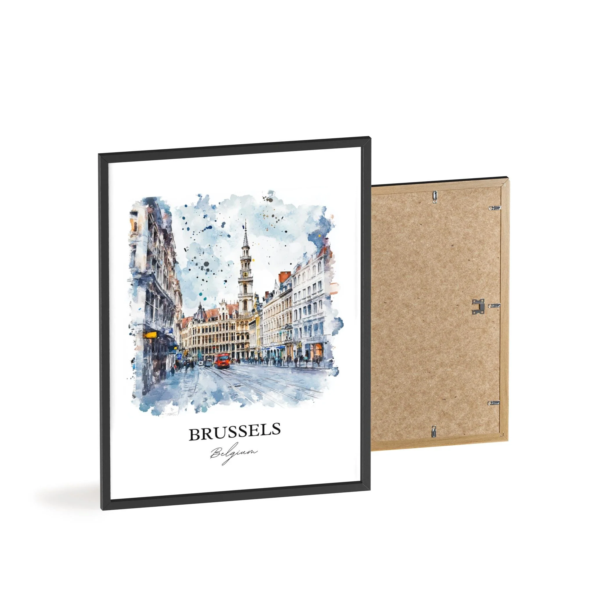 Brussels, Belgium – Watercolor Art Print - Image 8