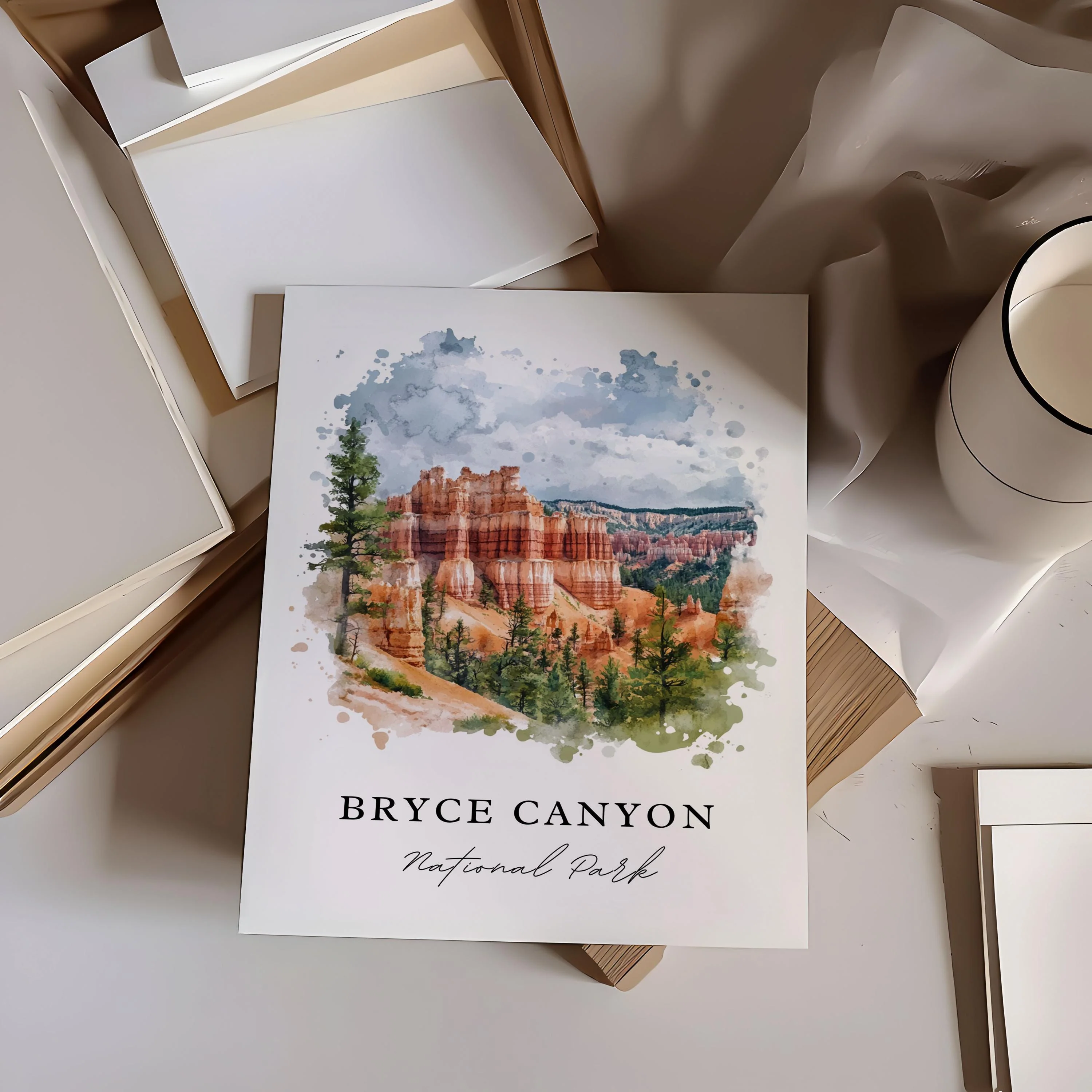 Bryce Canyon, Utah – Watercolor Art Print - Image 2