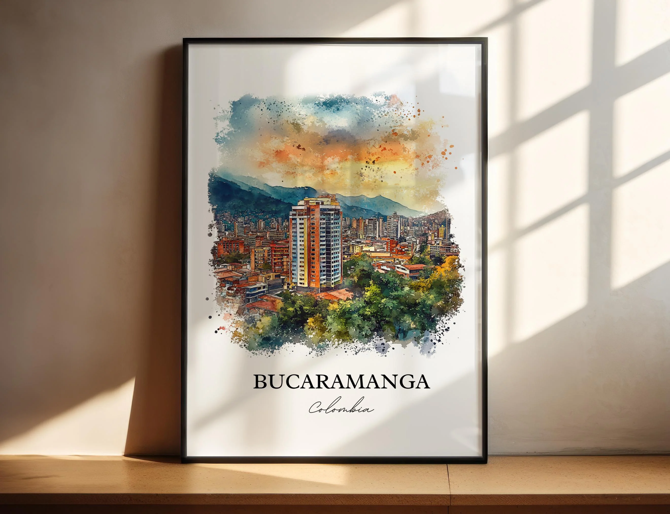 Bucaramanga, Colombia – Watercolor Art Print