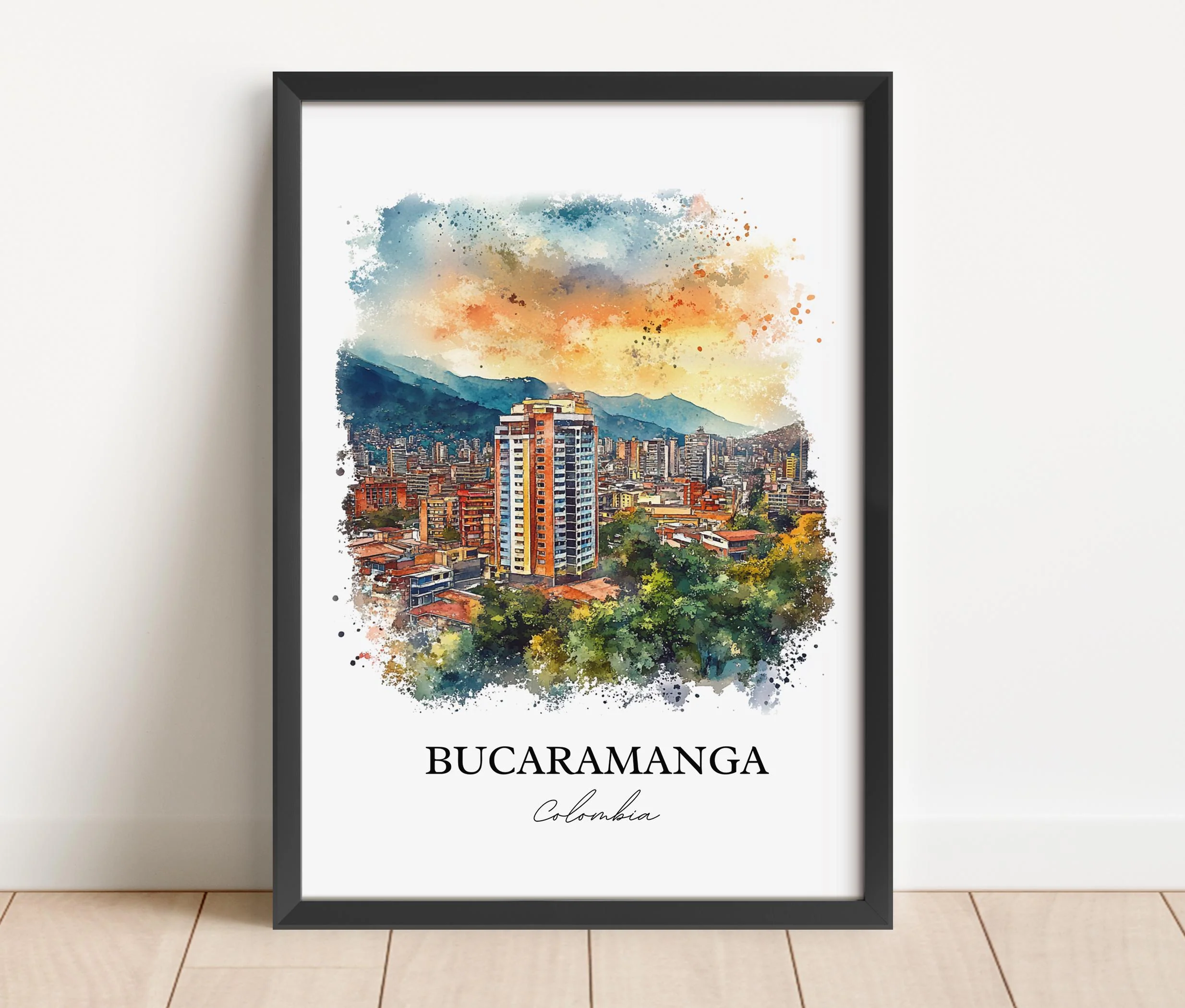 Bucaramanga, Colombia – Watercolor Art Print - Image 3