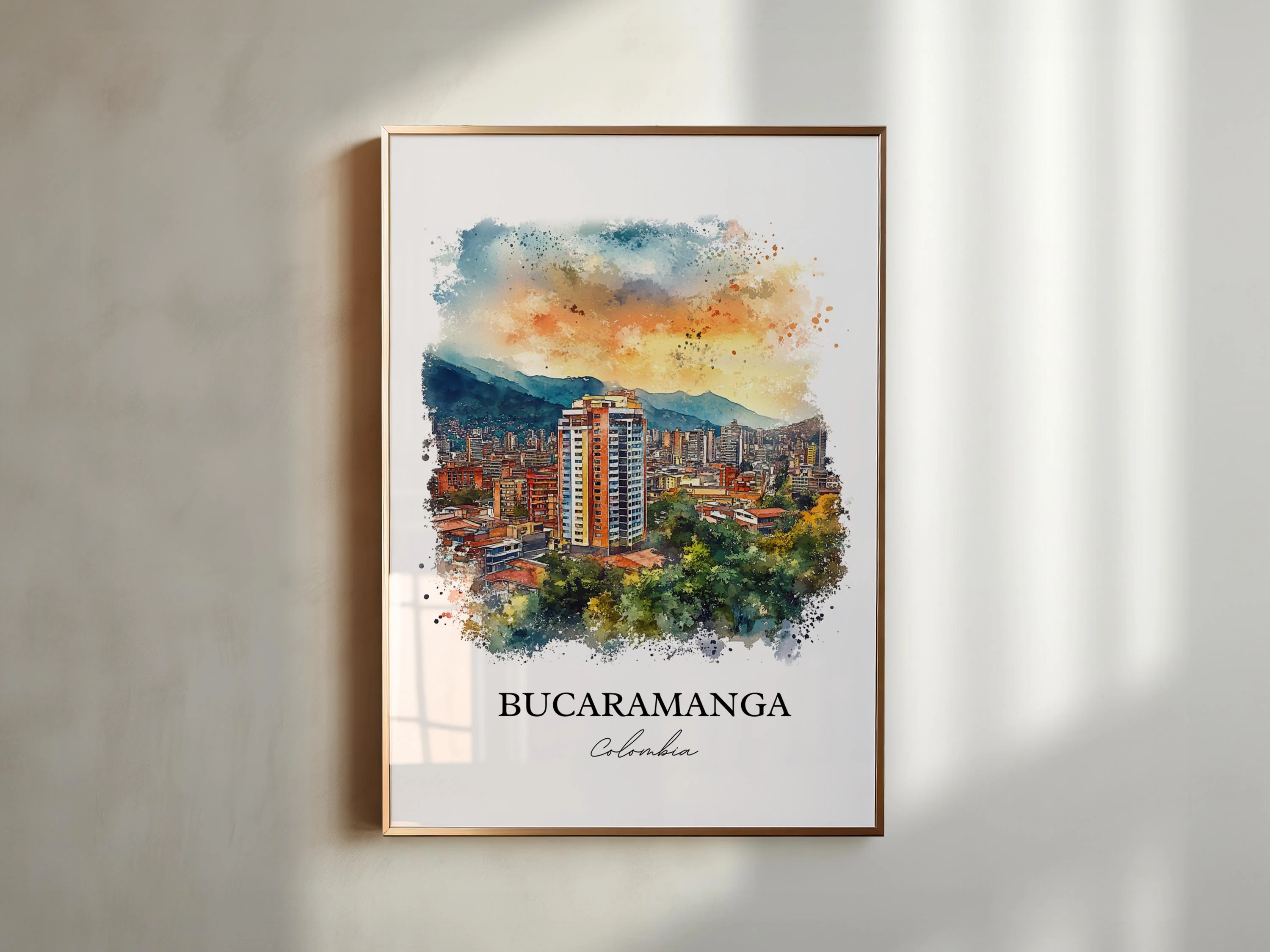Bucaramanga, Colombia – Watercolor Art Print - Image 4