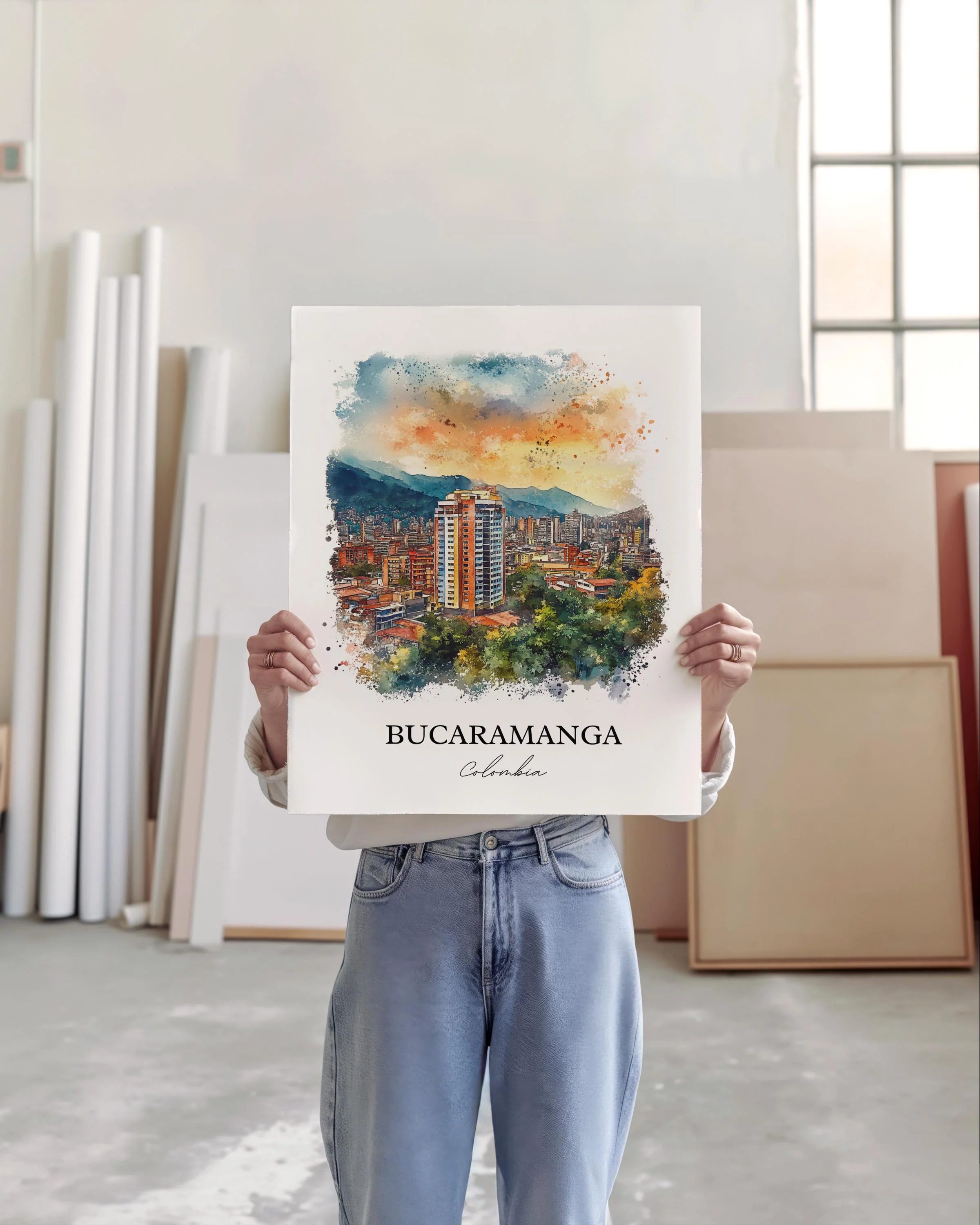 Bucaramanga, Colombia – Watercolor Art Print - Image 5