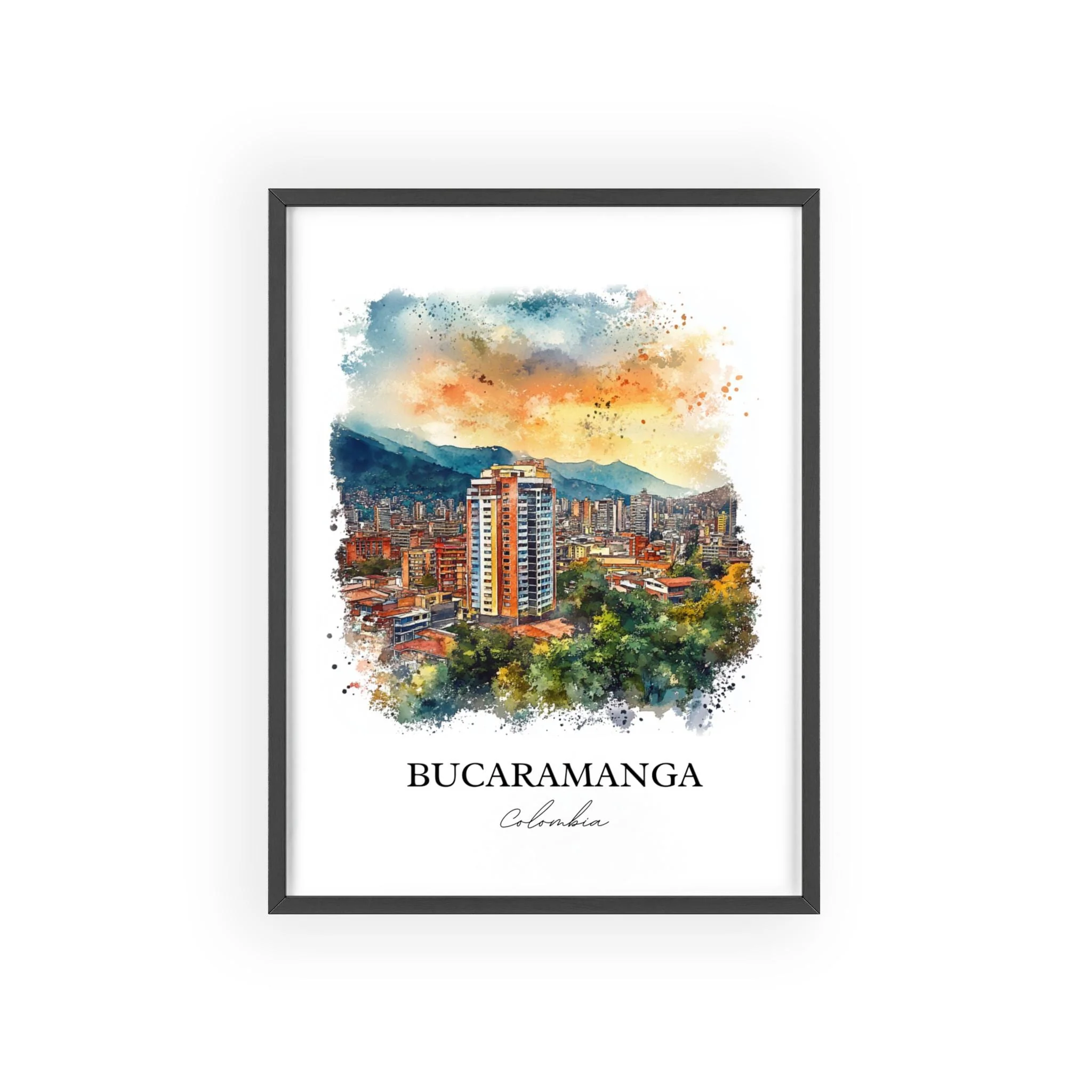 Bucaramanga, Colombia – Watercolor Art Print - Image 7