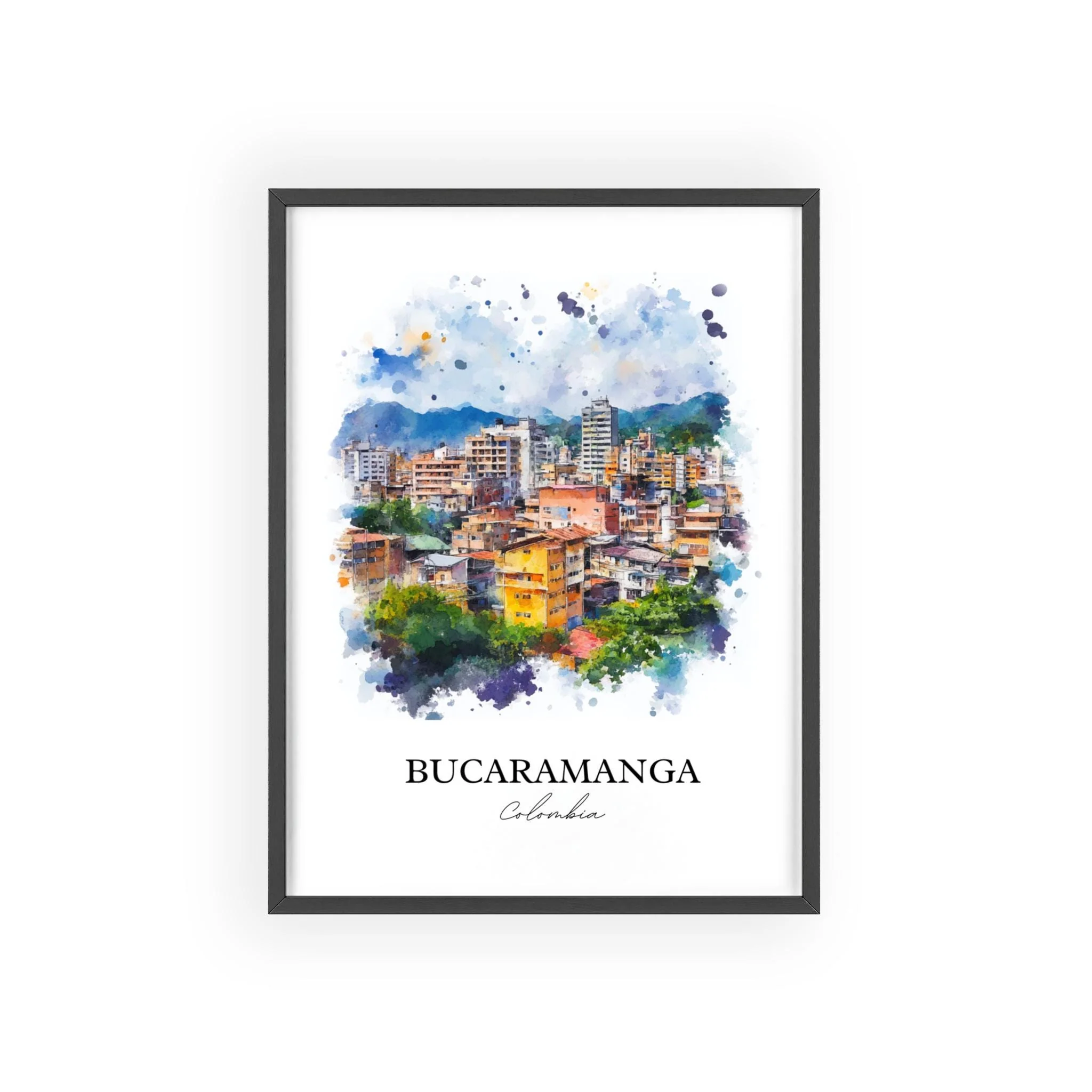 Bucaramanga, Colombia – Watercolor Art Print - Image 7