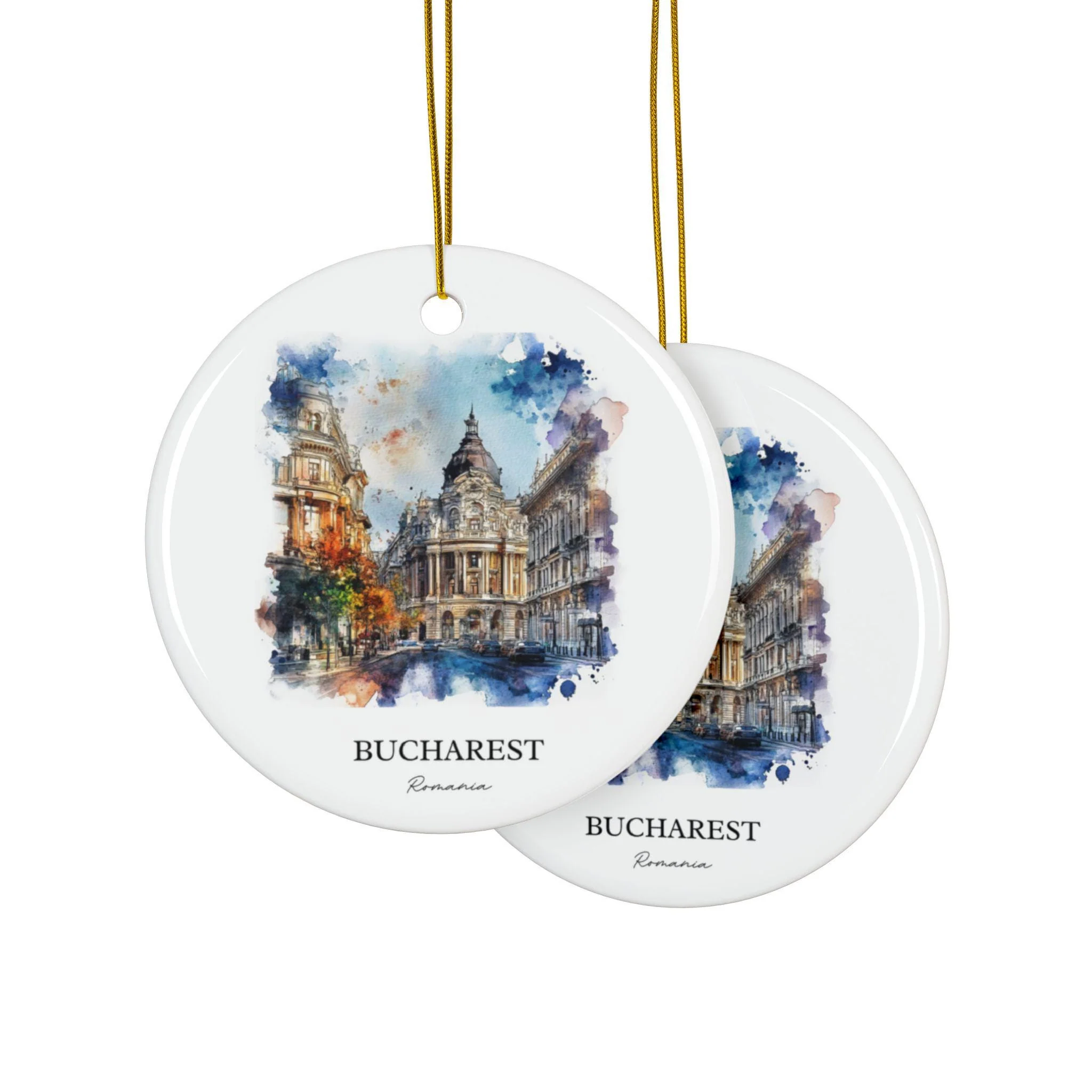 Bucharest Romania Ornament: Unique Bucharest Souvenir, Bucharest Xmas Decor, and Authentic Bucharest Gift - Image 2