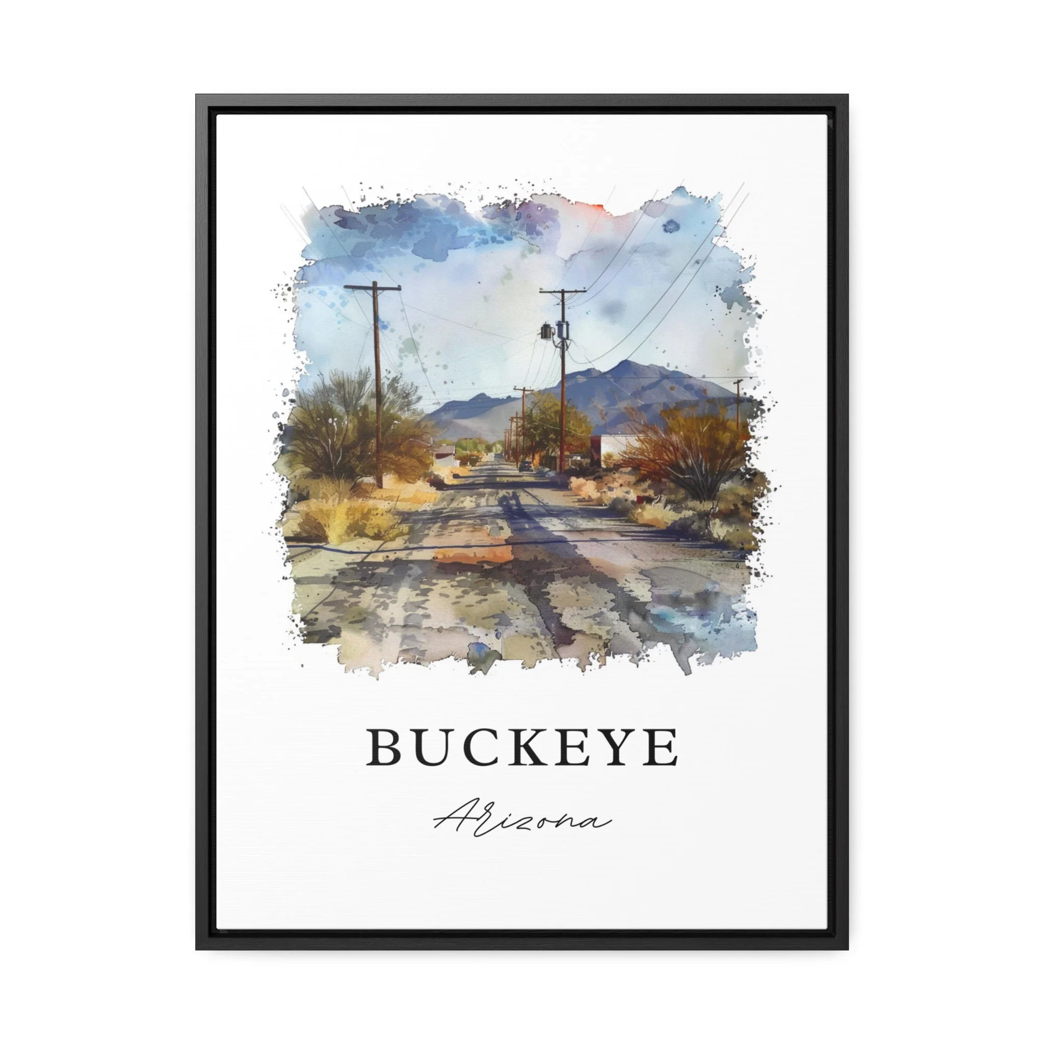 Buckeye, Arizona, USA – Watercolor Art Print - Image 6