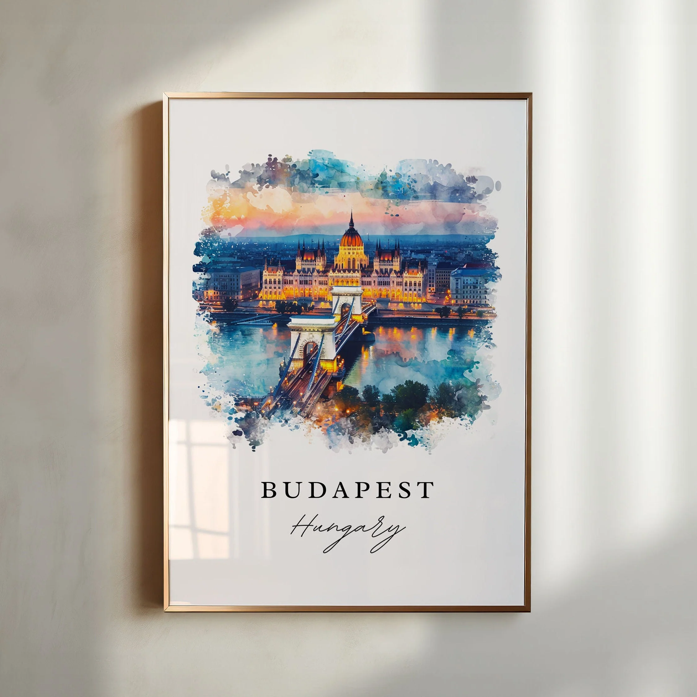 Budapest, Hungary – Watercolor Art Print