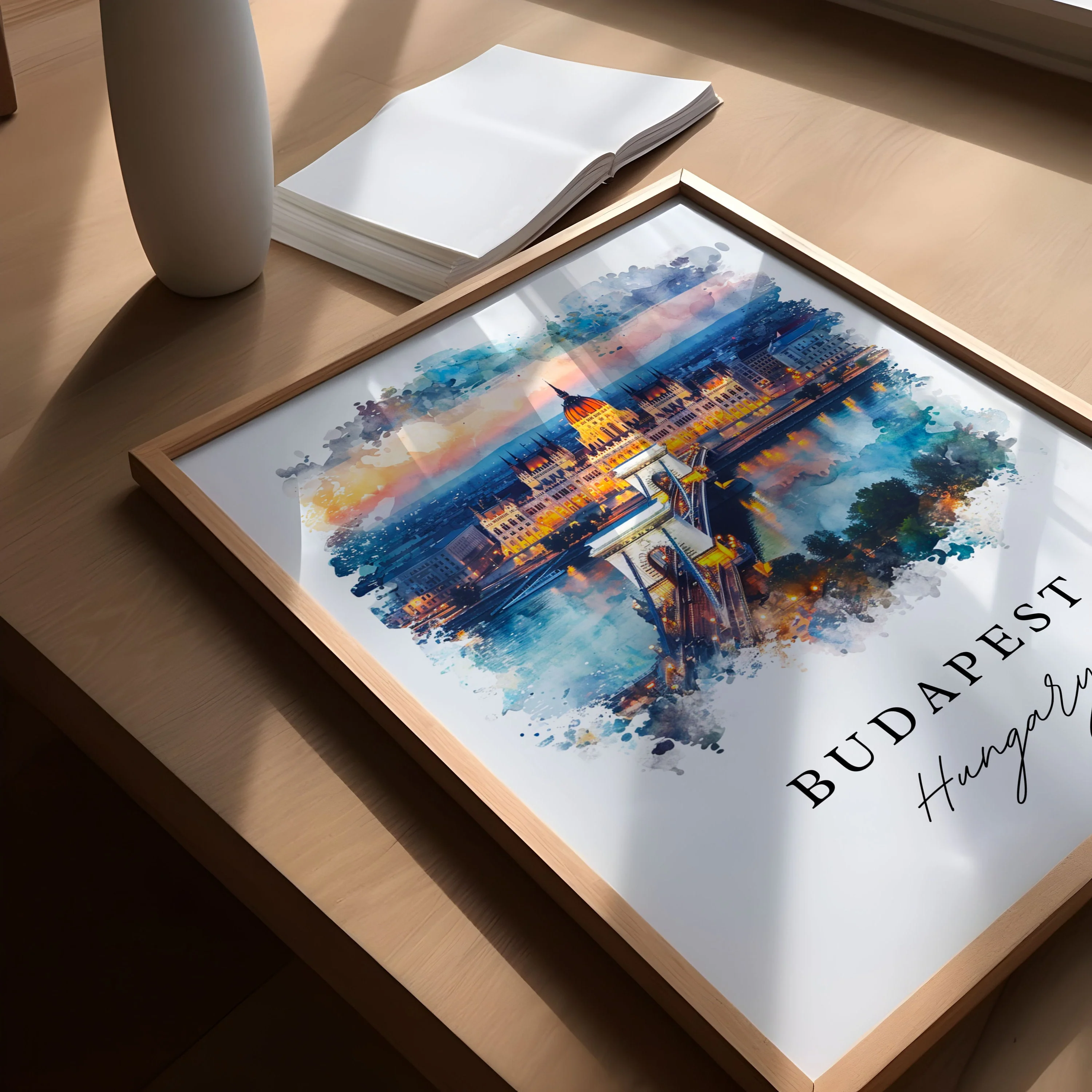 Budapest, Hungary – Watercolor Art Print - Image 3