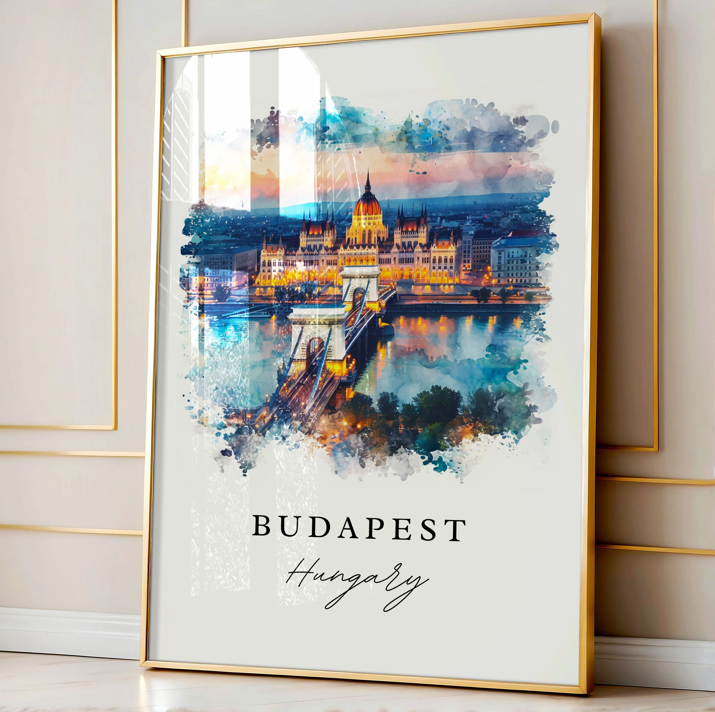 Budapest, Hungary – Watercolor Art Print - Image 4