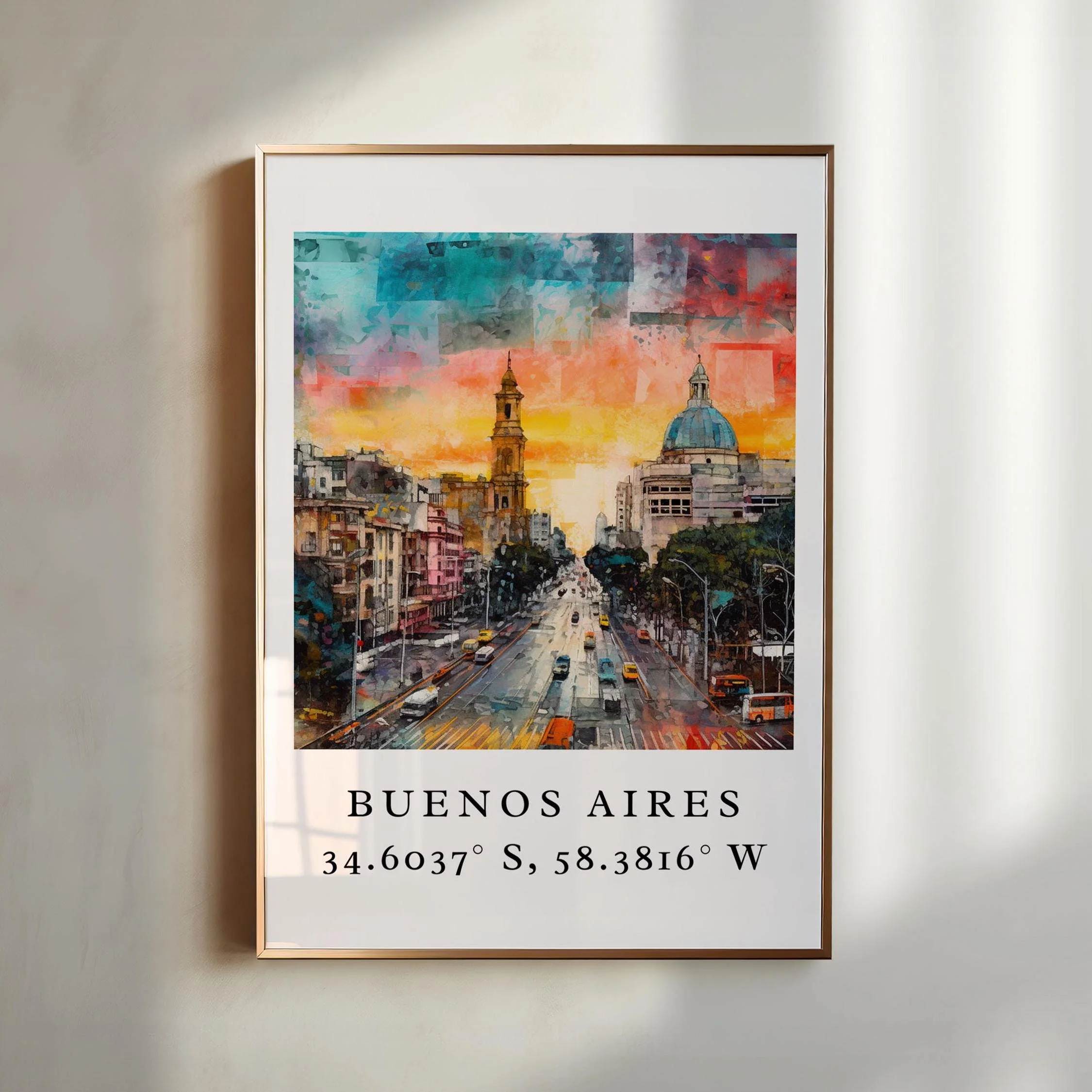 Buenos Aires, Argentina – Watercolor Art Print