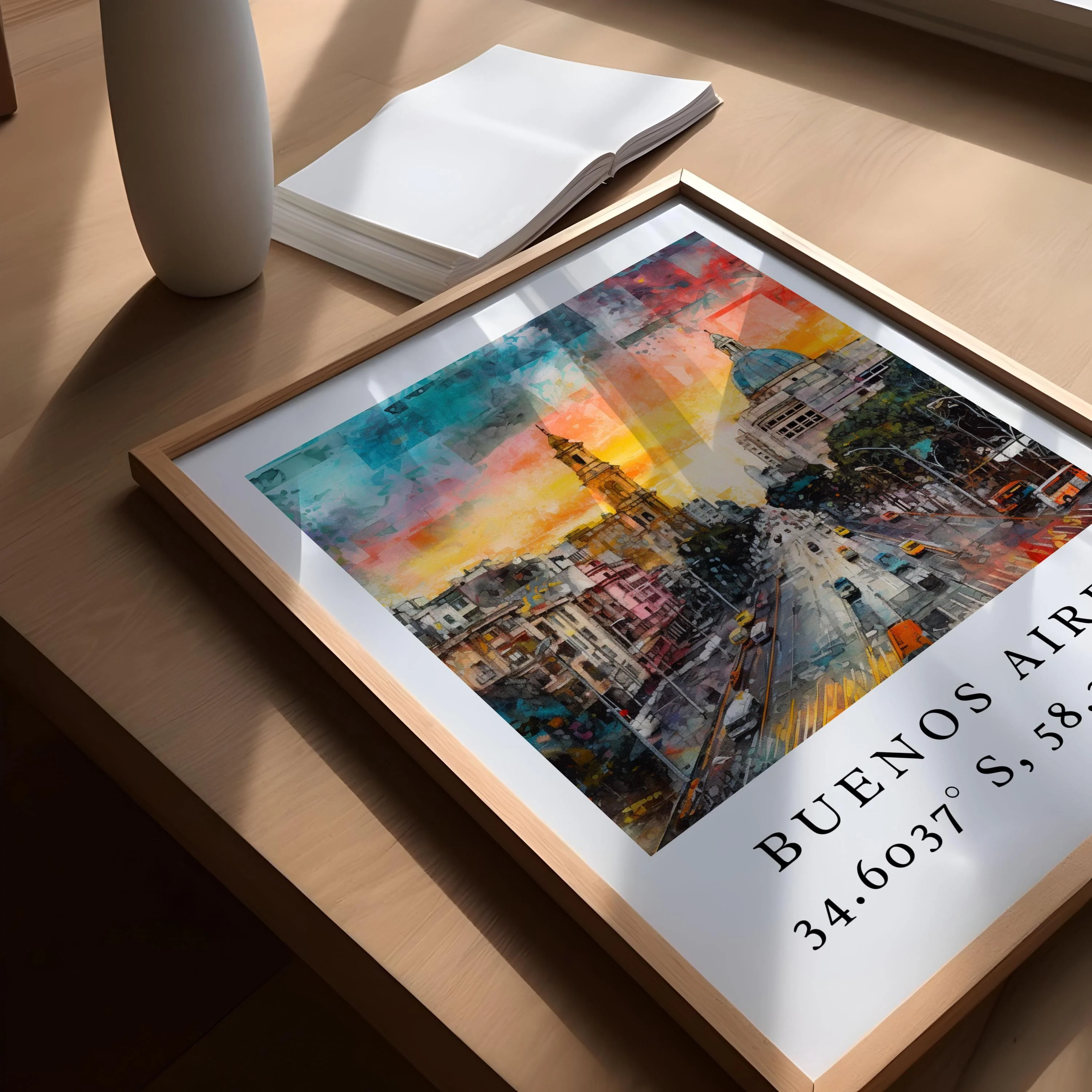 Buenos Aires, Argentina – Watercolor Art Print - Image 4