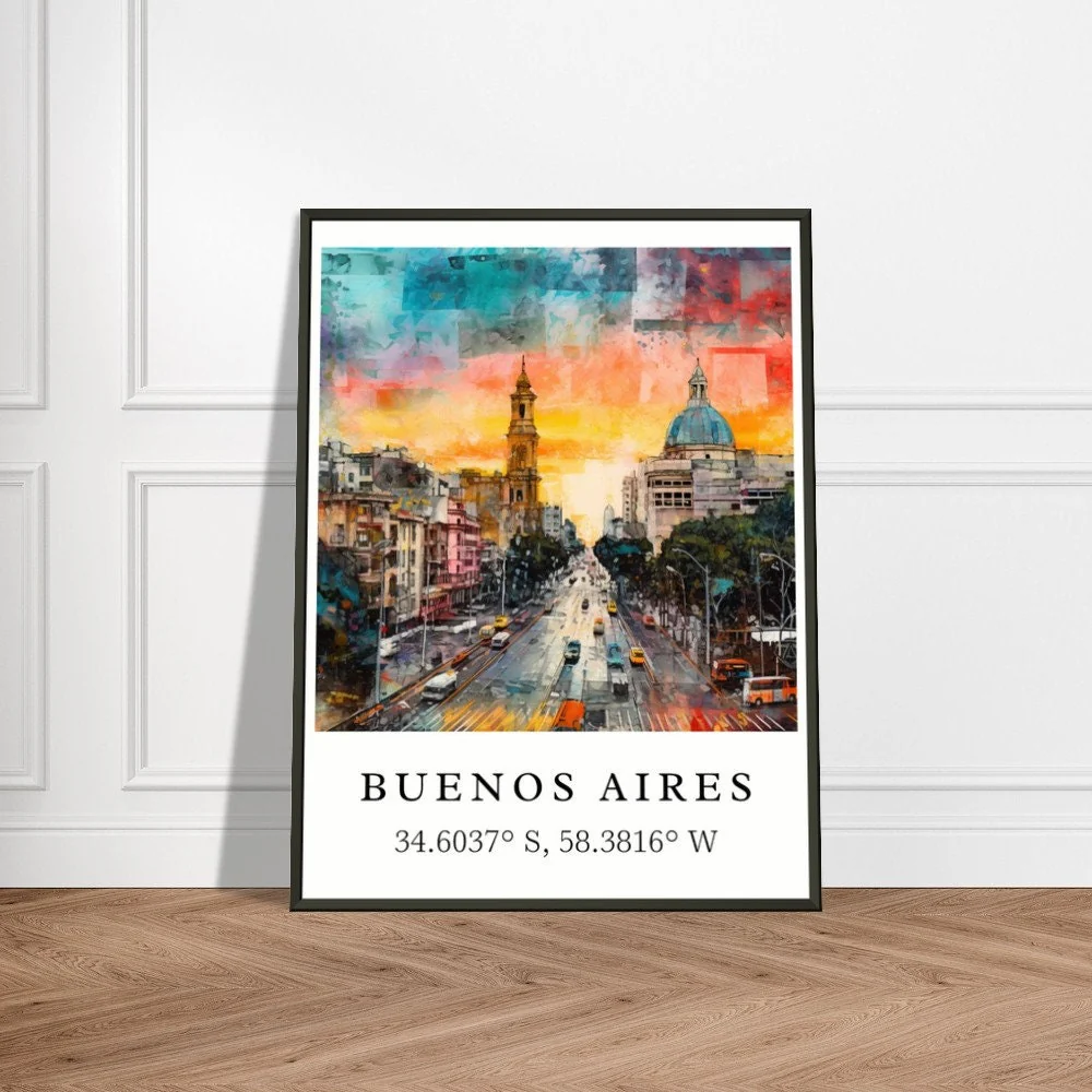 Buenos Aires, Argentina – Watercolor Art Print - Image 6