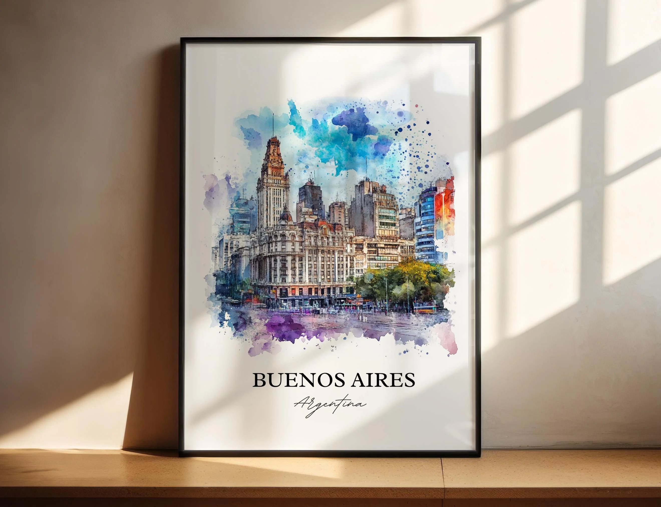 Buenos Aires, Argentina – Watercolor Art Print