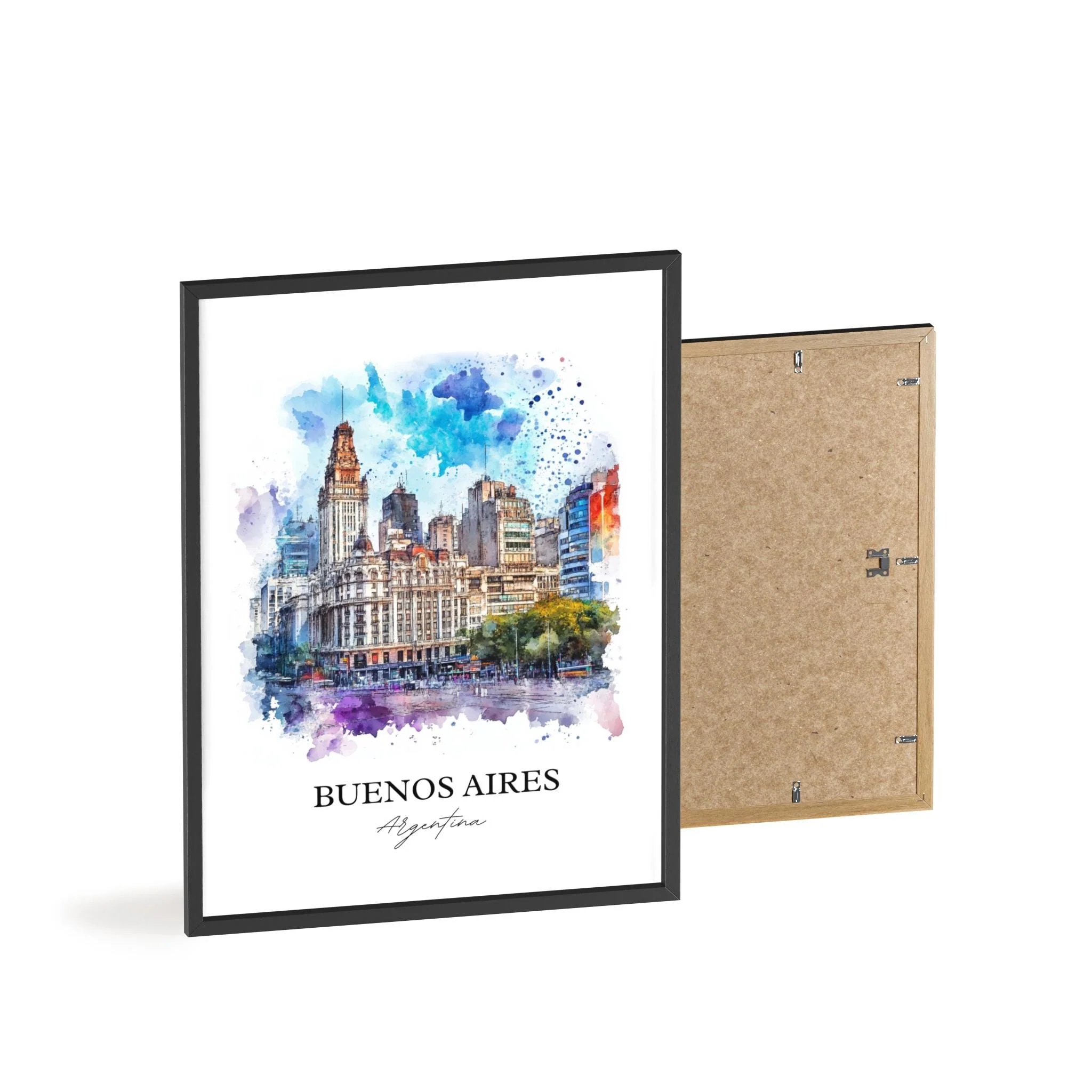 Buenos Aires, Argentina – Watercolor Art Print - Image 8