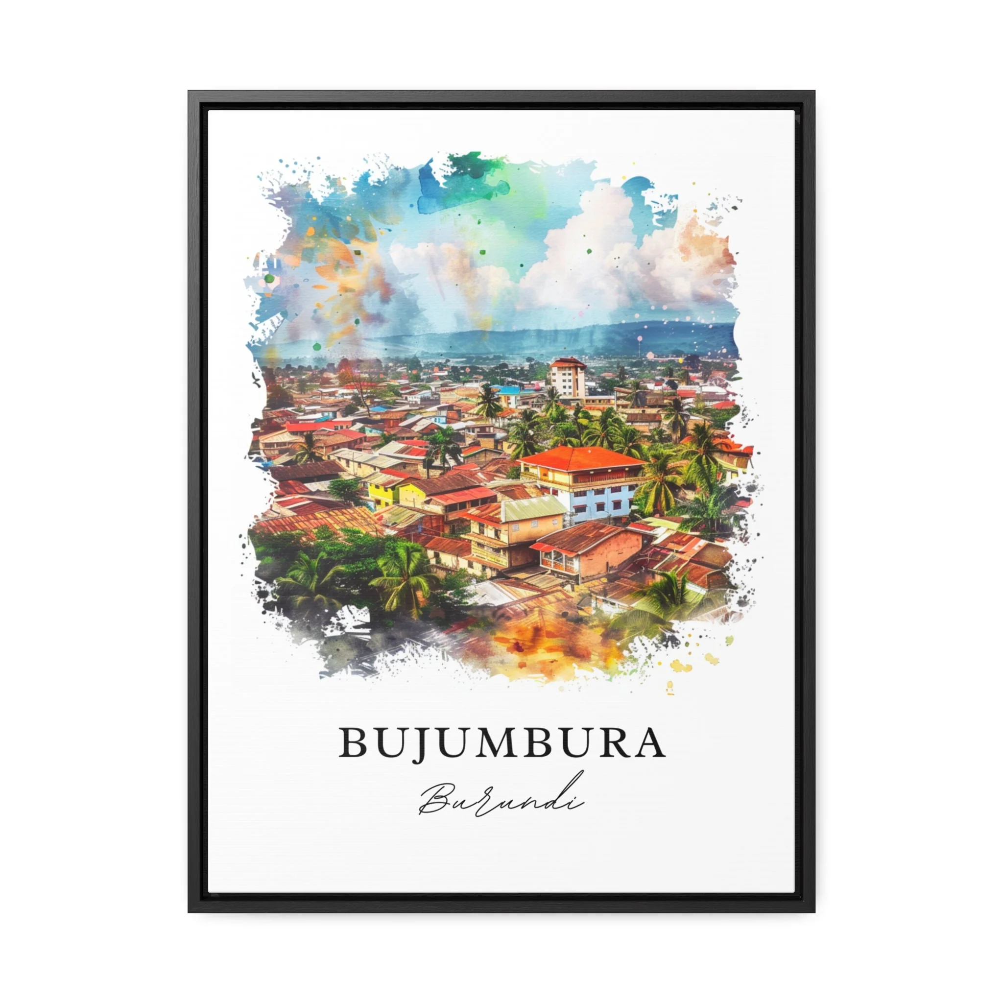Bujumbura, Burundi – Watercolor Art Print - Image 5