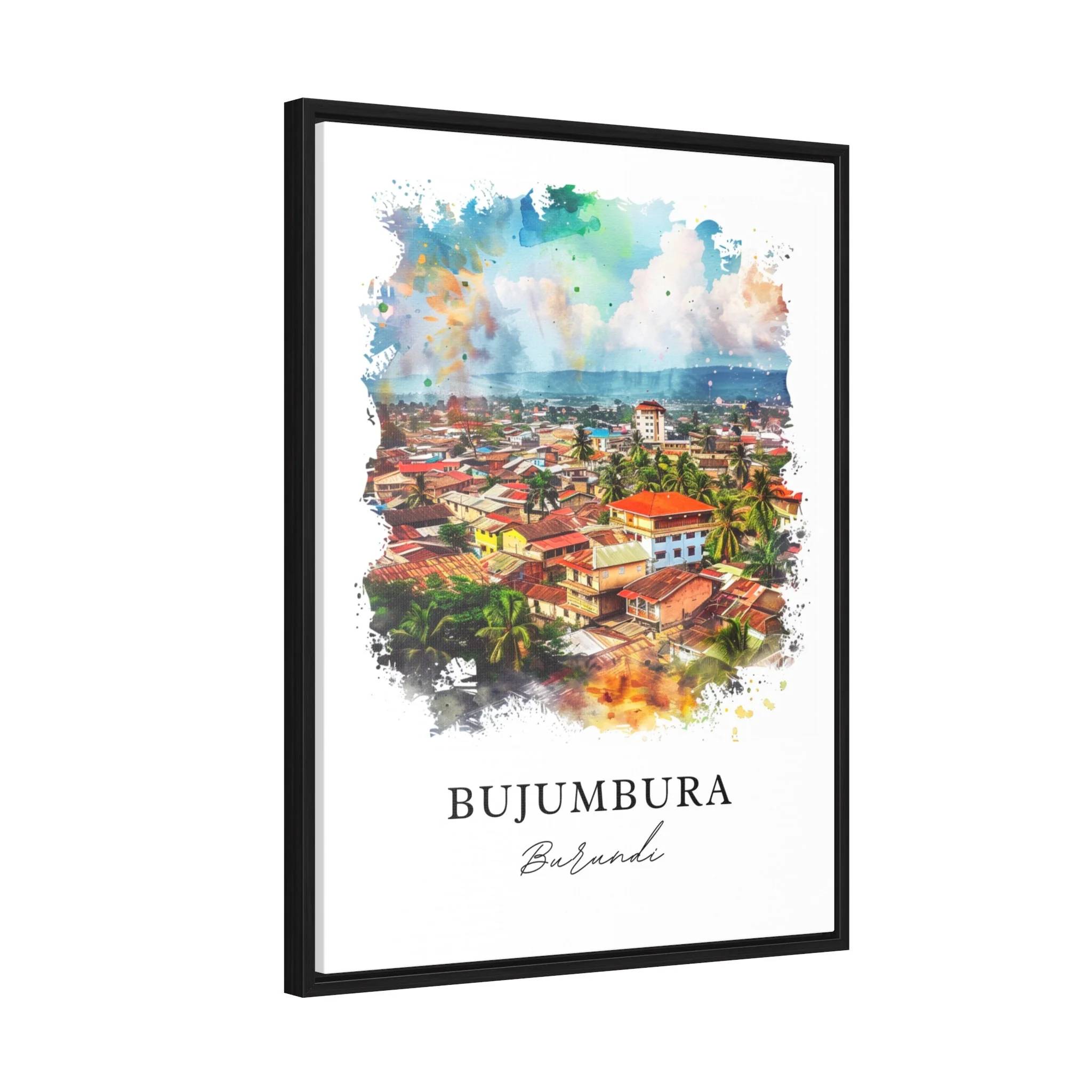 Bujumbura, Burundi – Watercolor Art Print - Image 6