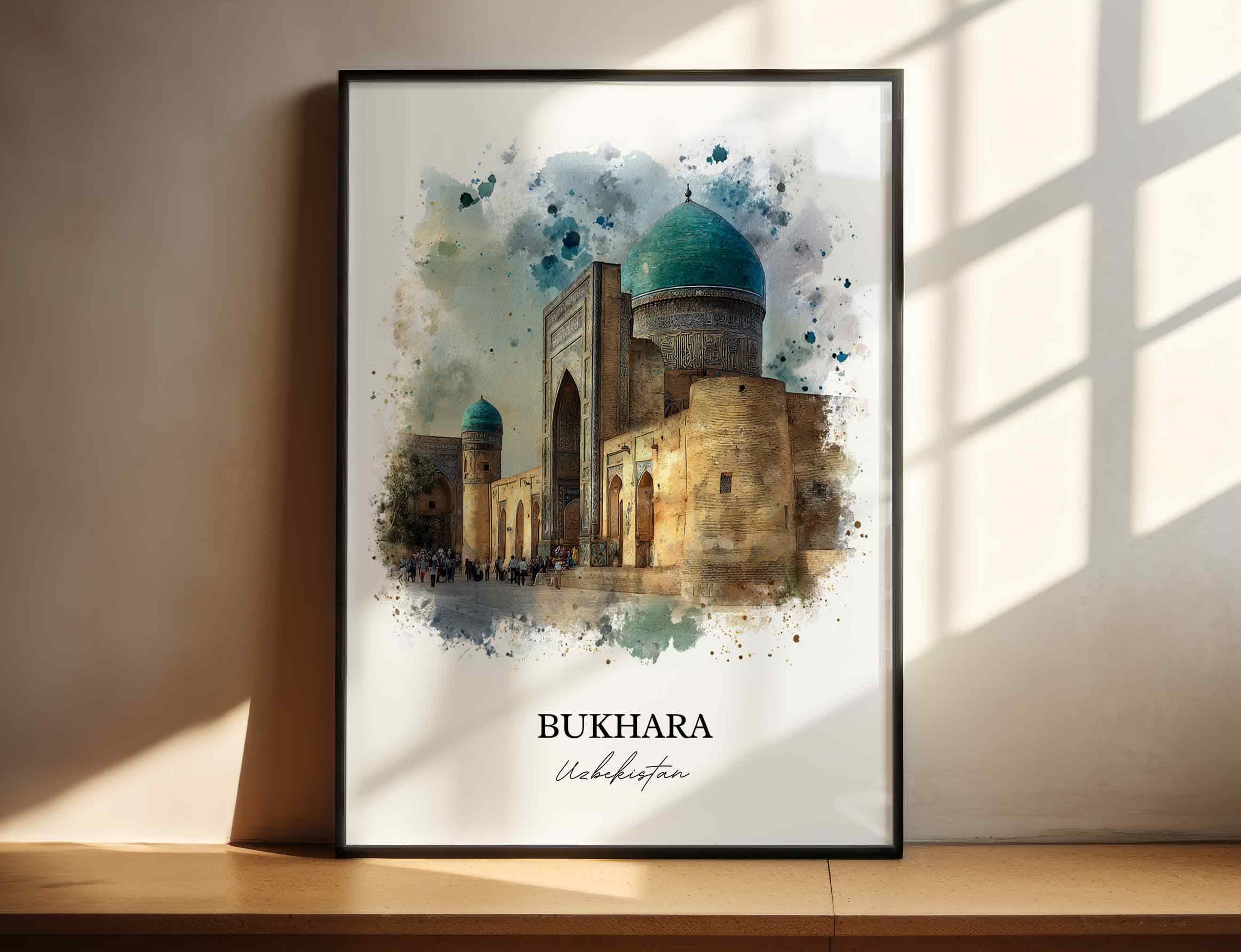 Bukhara, Uzbekistan – Watercolor Art Print