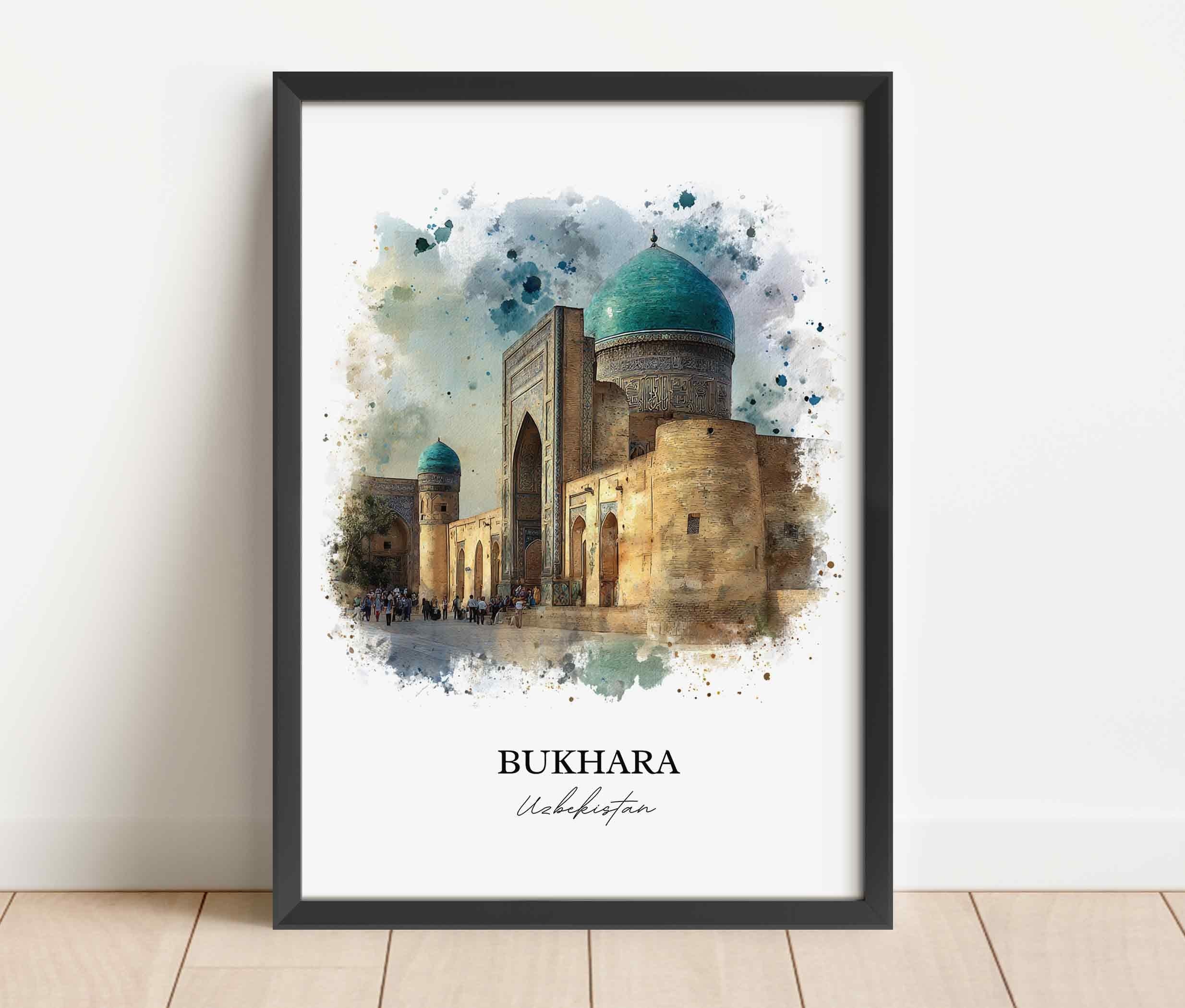 Bukhara, Uzbekistan – Watercolor Art Print - Image 7