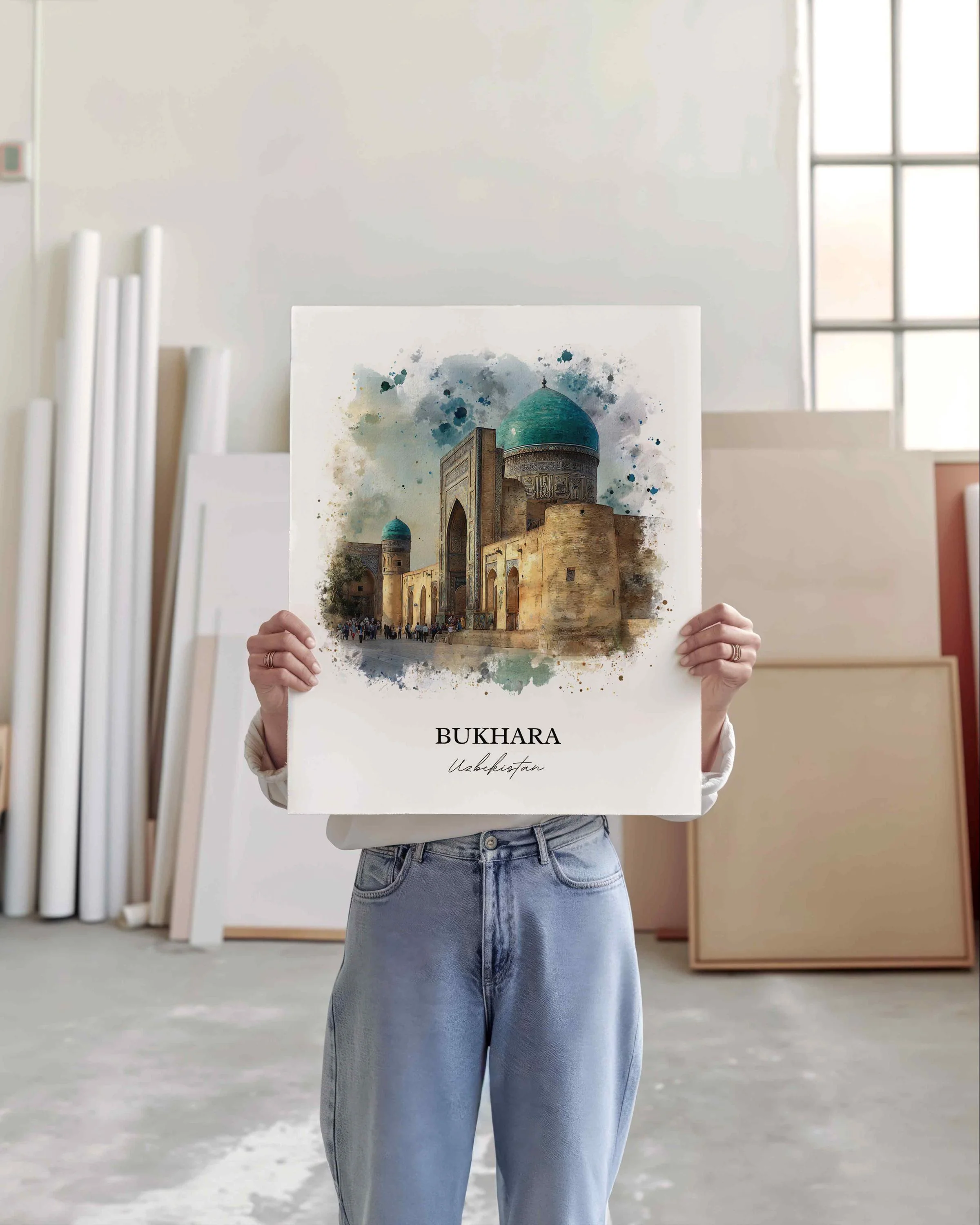 Bukhara, Uzbekistan – Watercolor Art Print - Image 8
